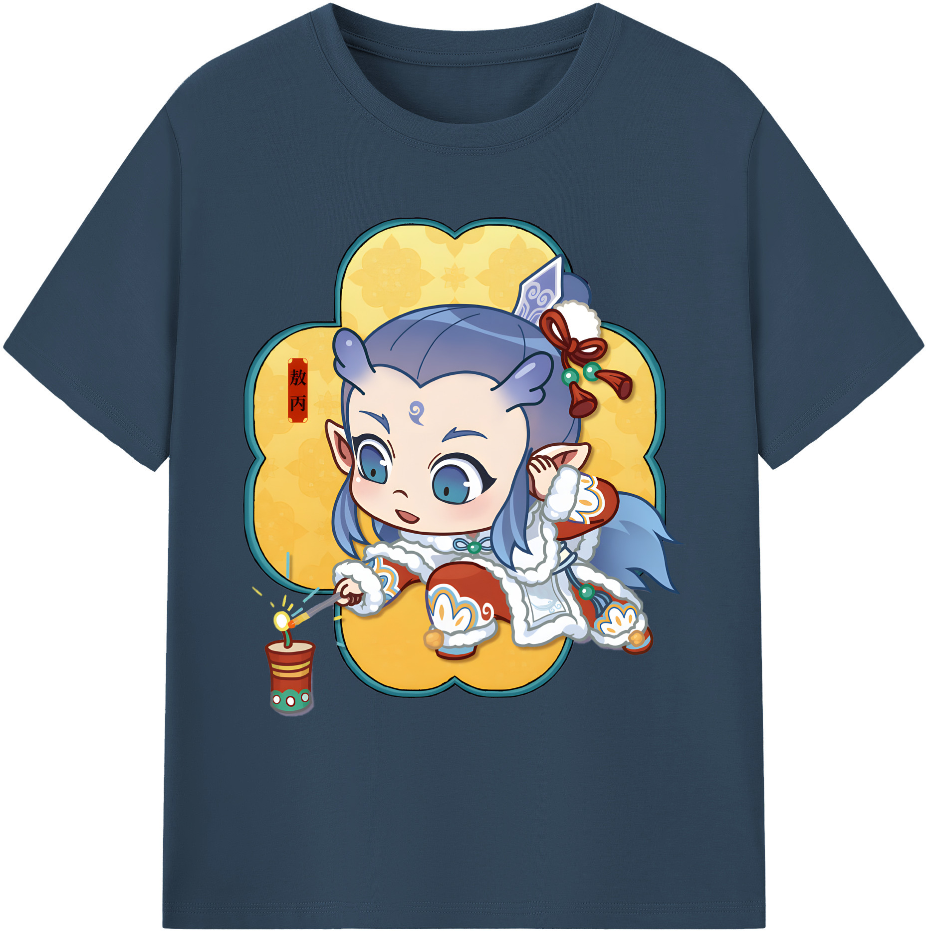 （画像用） Ne Zha 2 ナタ 魔童の大暴れ 綿100％ メンズ半袖Tシャツ｜肌触りやわらか＆通気性