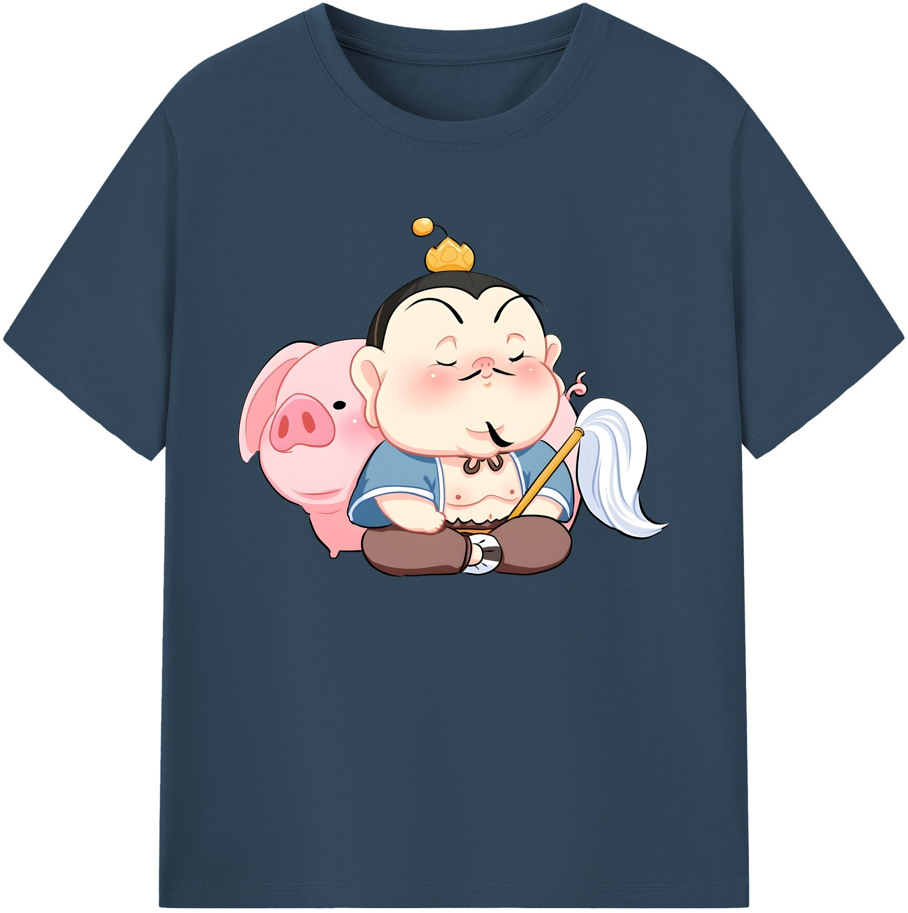 （画像用） Ne Zha 2 ナタ 魔童の大暴れ 綿100％ メンズ半袖Tシャツ｜肌触りやわらか＆通気性