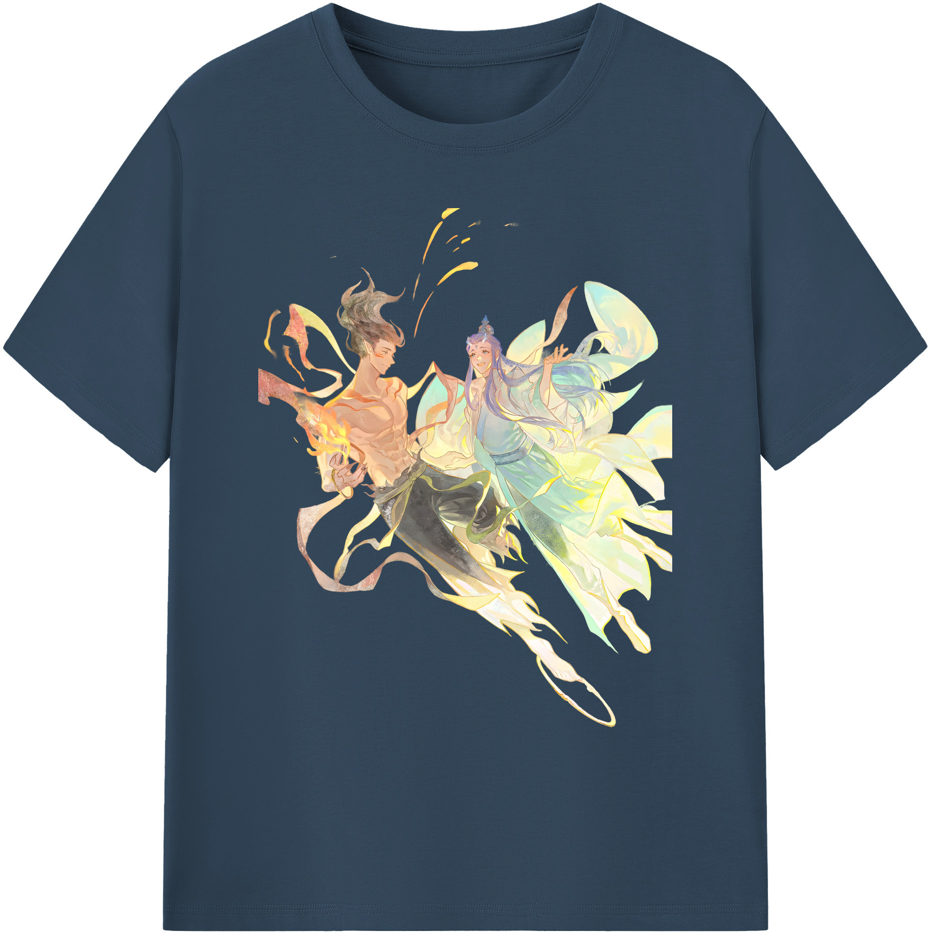（画像用） Ne Zha 2 ナタ 魔童の大暴れ 綿100％ メンズ半袖Tシャツ｜肌触りやわらか＆通気性