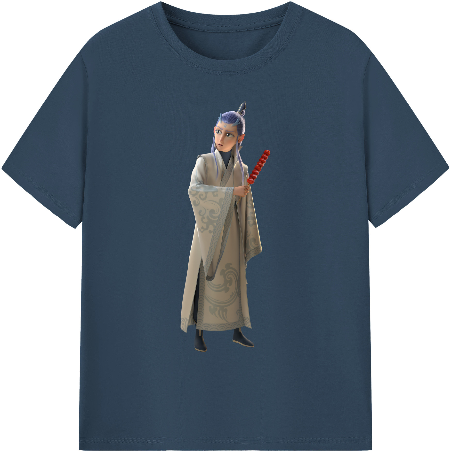 （画像用） Ne Zha 2 ナタ 魔童の大暴れ 綿100％ メンズ半袖Tシャツ｜肌触りやわらか＆通気性