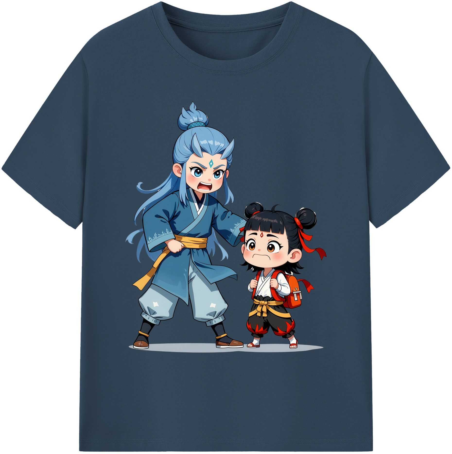 （画像用） Ne Zha 2 ナタ 魔童の大暴れ 綿100％ メンズ半袖Tシャツ｜肌触りやわらか＆通気性
