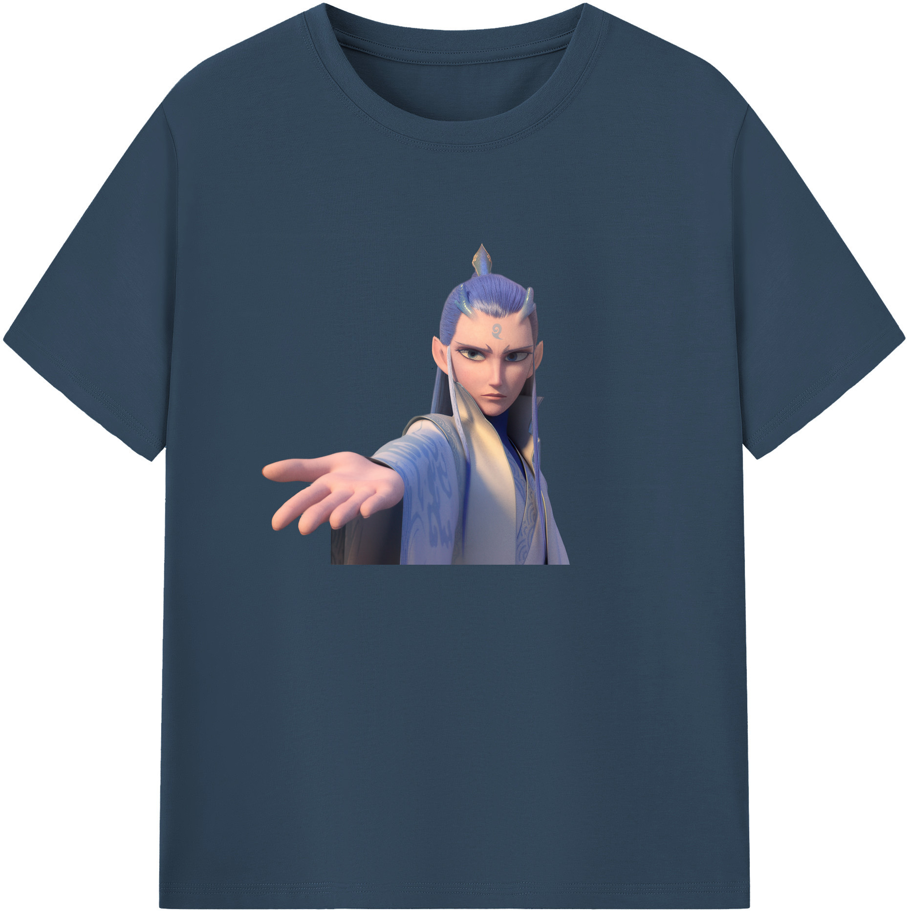 （画像用） Ne Zha 2 ナタ 魔童の大暴れ 綿100％ メンズ半袖Tシャツ｜肌触りやわらか＆通気性