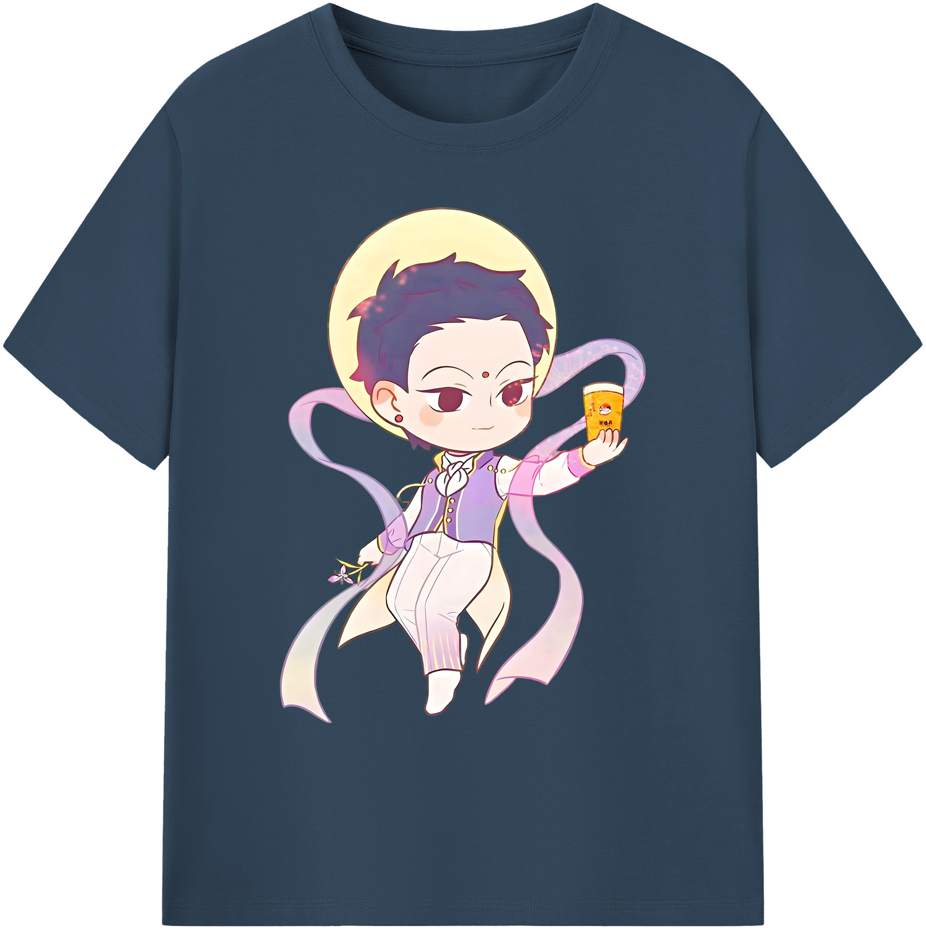 （画像用） Ne Zha 2 ナタ 魔童の大暴れ 綿100％ メンズ半袖Tシャツ｜肌触りやわらか＆通気性
