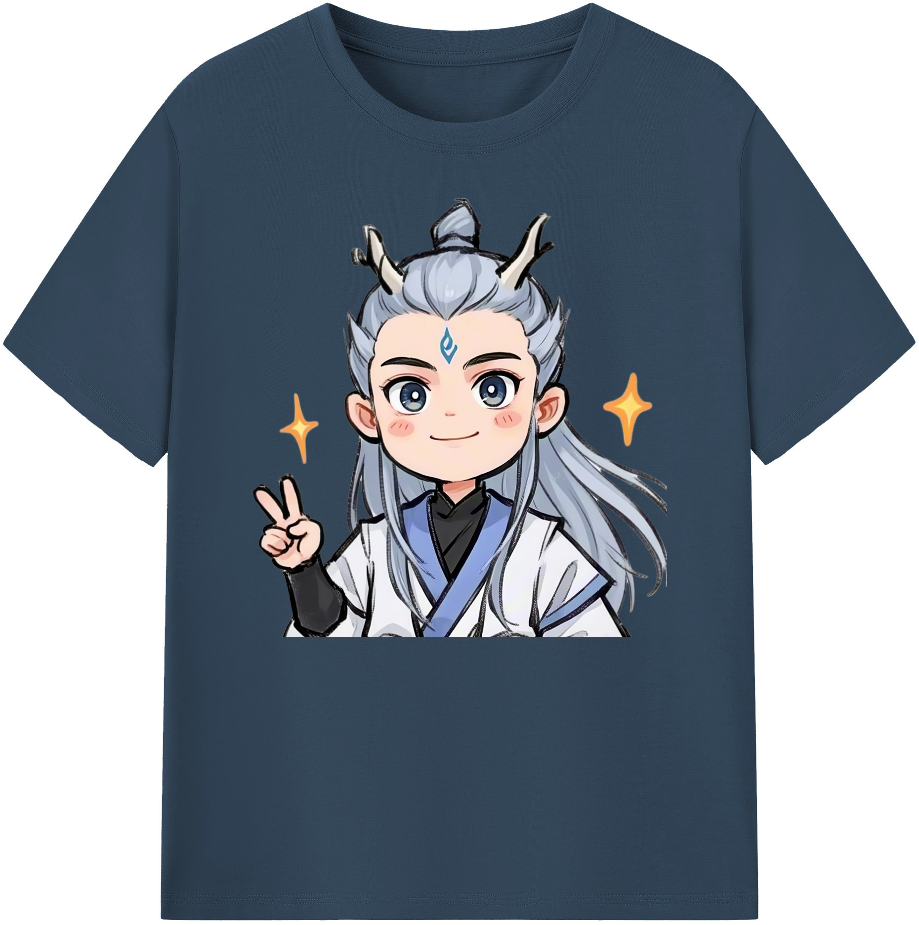 （画像用） Ne Zha 2 ナタ 魔童の大暴れ 綿100％ メンズ半袖Tシャツ｜肌触りやわらか＆通気性