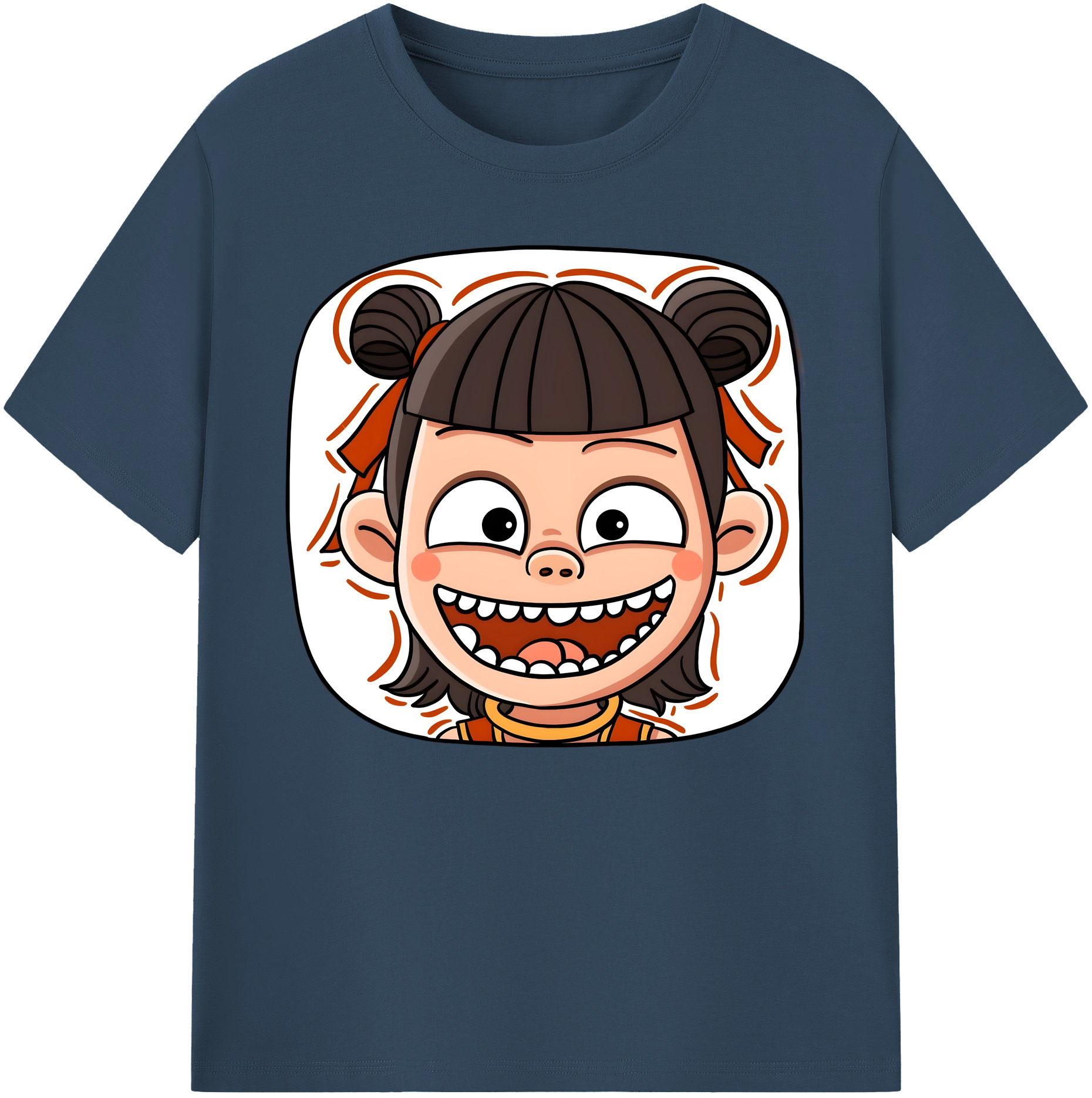（画像用） Ne Zha 2 ナタ 魔童の大暴れ 綿100％ メンズ半袖Tシャツ｜肌触りやわらか＆通気性