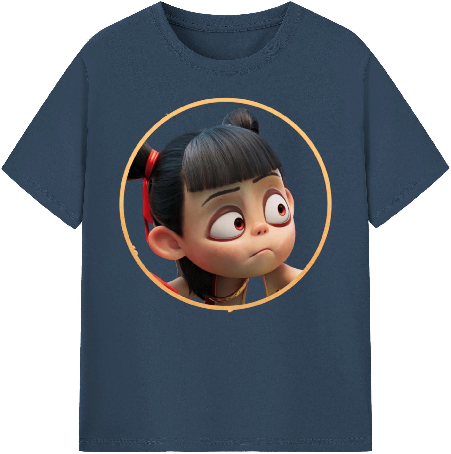 （画像用） Ne Zha 2 ナタ 魔童の大暴れ 綿100％ メンズ半袖Tシャツ｜肌触りやわらか＆通気性