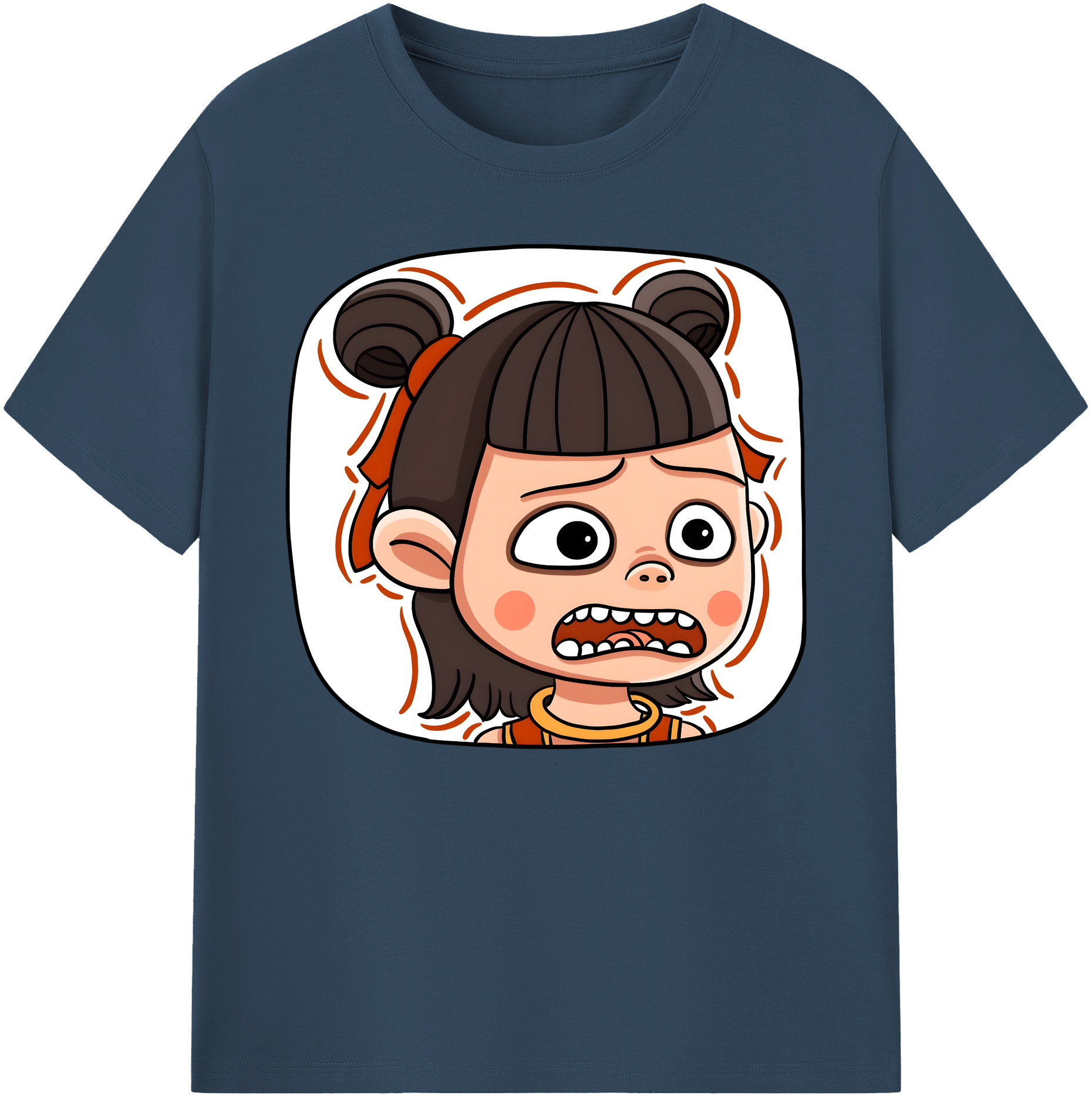 （画像用） Ne Zha 2 ナタ 魔童の大暴れ 綿100％ メンズ半袖Tシャツ｜肌触りやわらか＆通気性