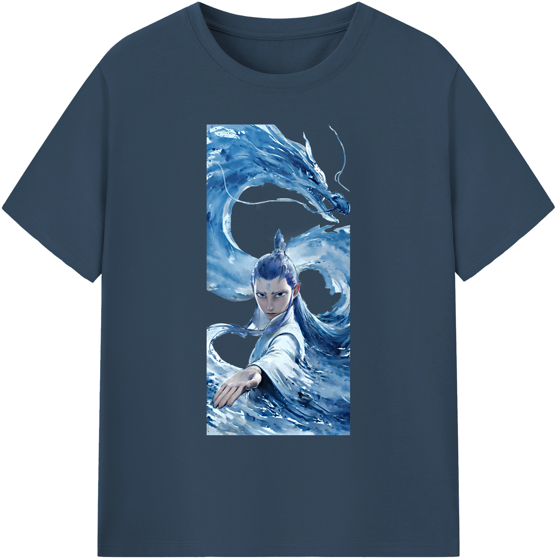（画像用） Ne Zha 2 ナタ 魔童の大暴れ 綿100％ メンズ半袖Tシャツ｜肌触りやわらか＆通気性