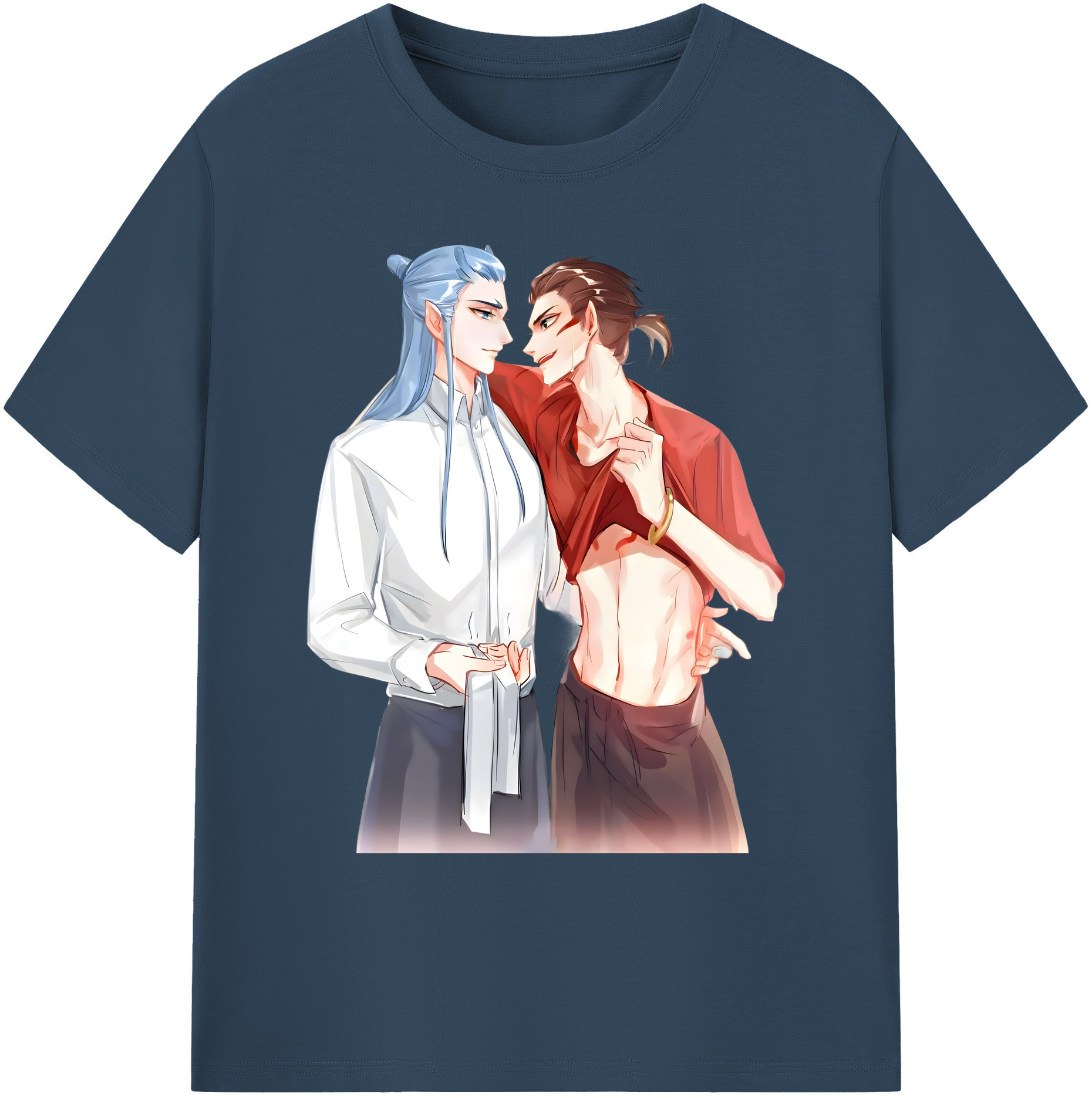 （画像用） Ne Zha 2 ナタ 魔童の大暴れ 綿100％ メンズ半袖Tシャツ｜肌触りやわらか＆通気性