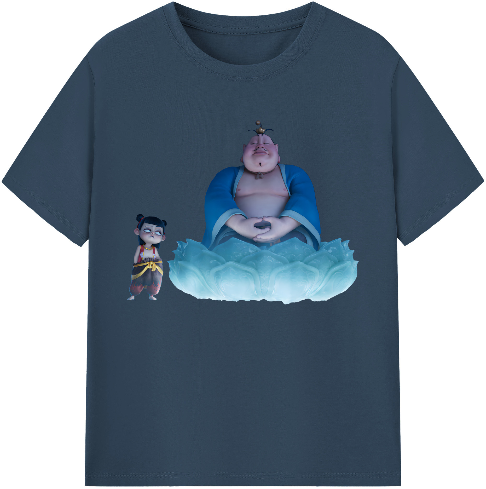 （画像用） Ne Zha 2 ナタ 魔童の大暴れ 綿100％ メンズ半袖Tシャツ｜肌触りやわらか＆通気性