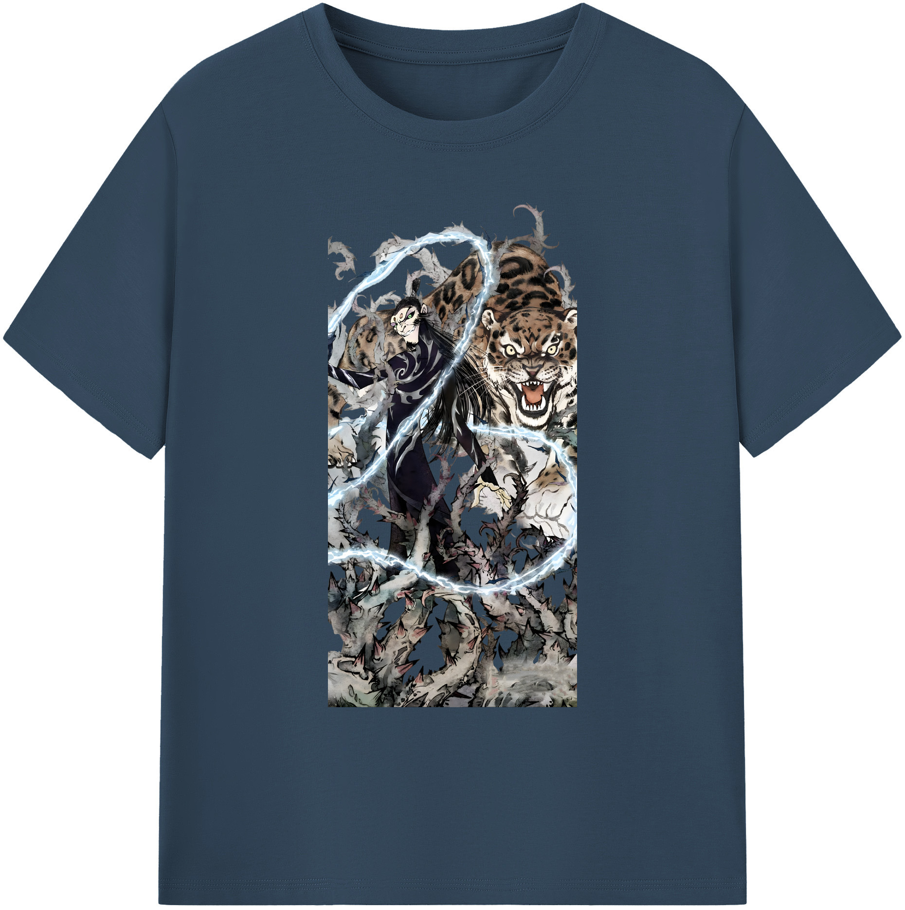 （画像用） Ne Zha 2 ナタ 魔童の大暴れ 綿100％ メンズ半袖Tシャツ｜肌触りやわらか＆通気性