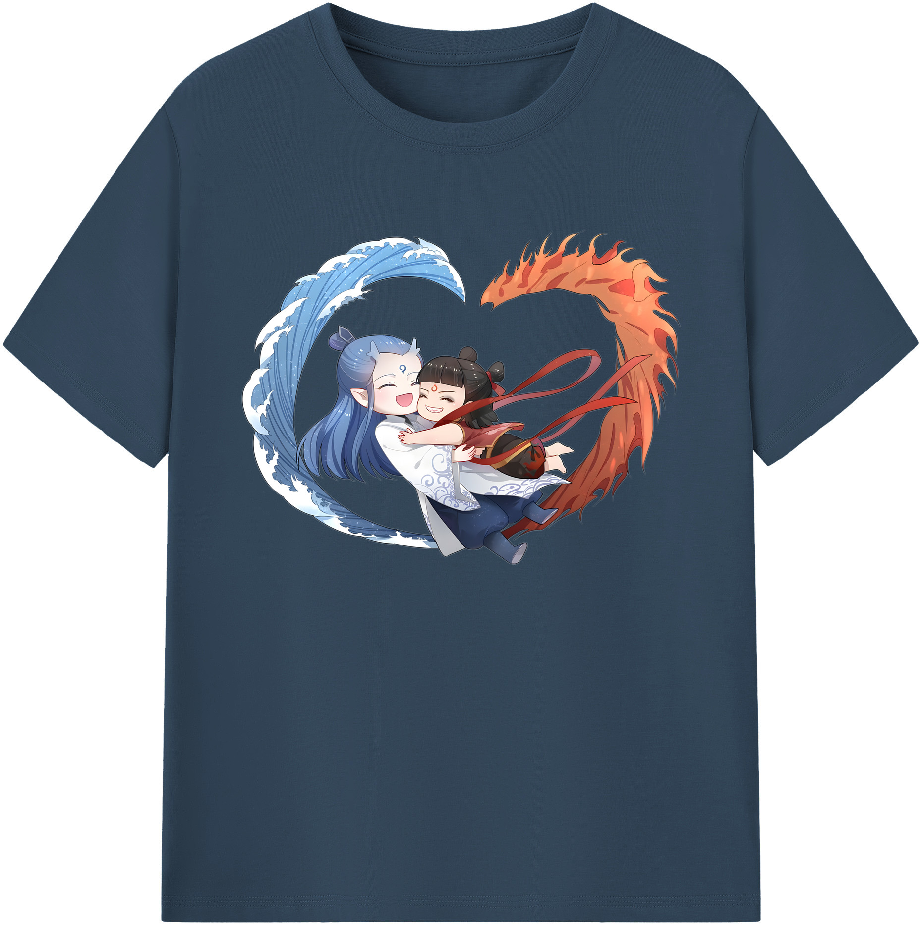 （画像用） Ne Zha 2 ナタ 魔童の大暴れ 綿100％ メンズ半袖Tシャツ｜肌触りやわらか＆通気性