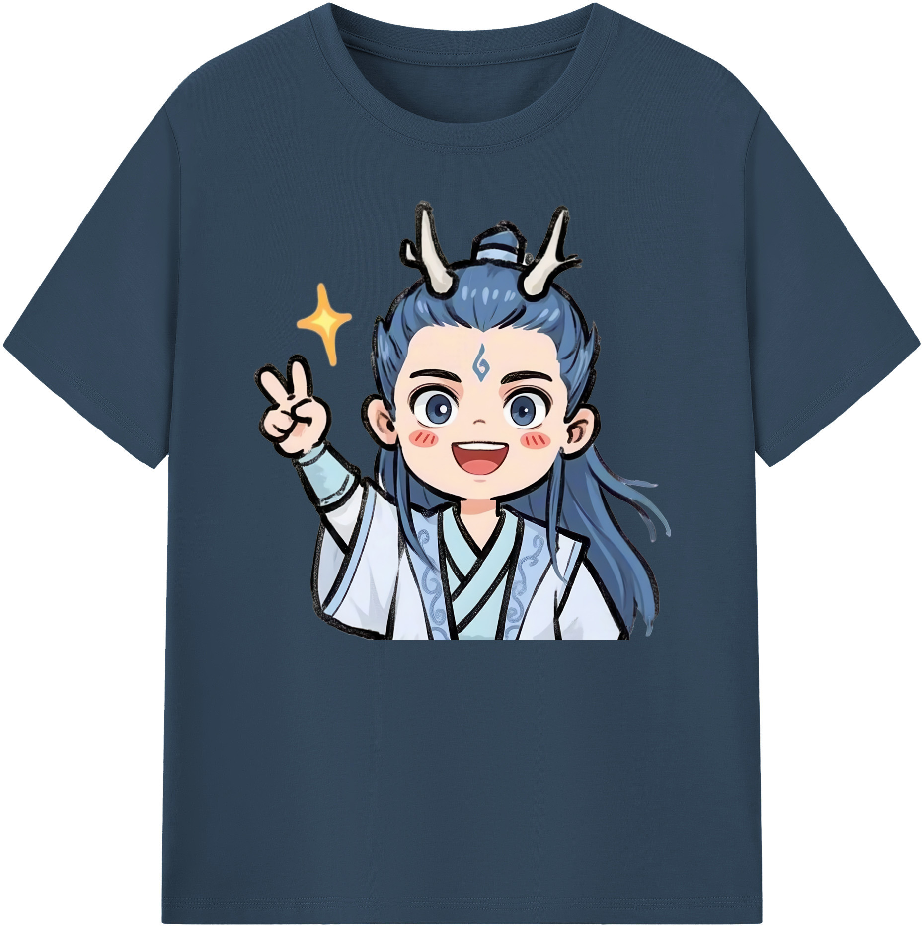 （画像用） Ne Zha 2 ナタ 魔童の大暴れ 綿100％ メンズ半袖Tシャツ｜肌触りやわらか＆通気性