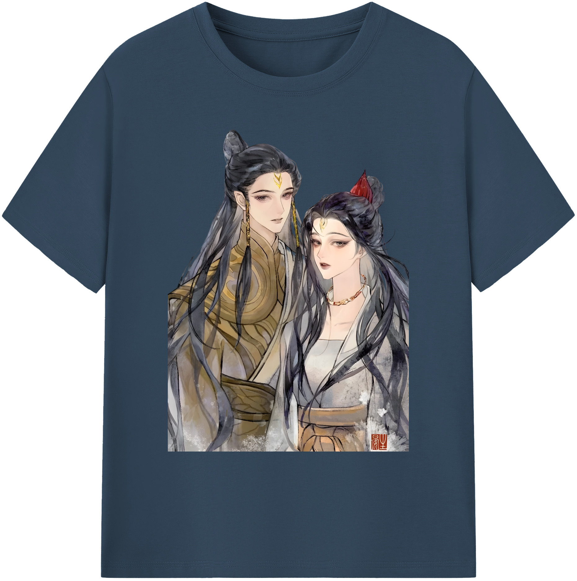 （画像用） Ne Zha 2 ナタ 魔童の大暴れ 綿100％ メンズ半袖Tシャツ｜肌触りやわらか＆通気性
