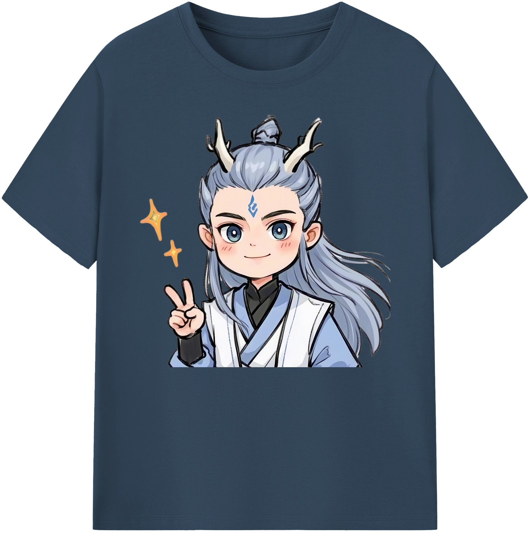 （画像用） Ne Zha 2 ナタ 魔童の大暴れ 綿100％ メンズ半袖Tシャツ｜肌触りやわらか＆通気性