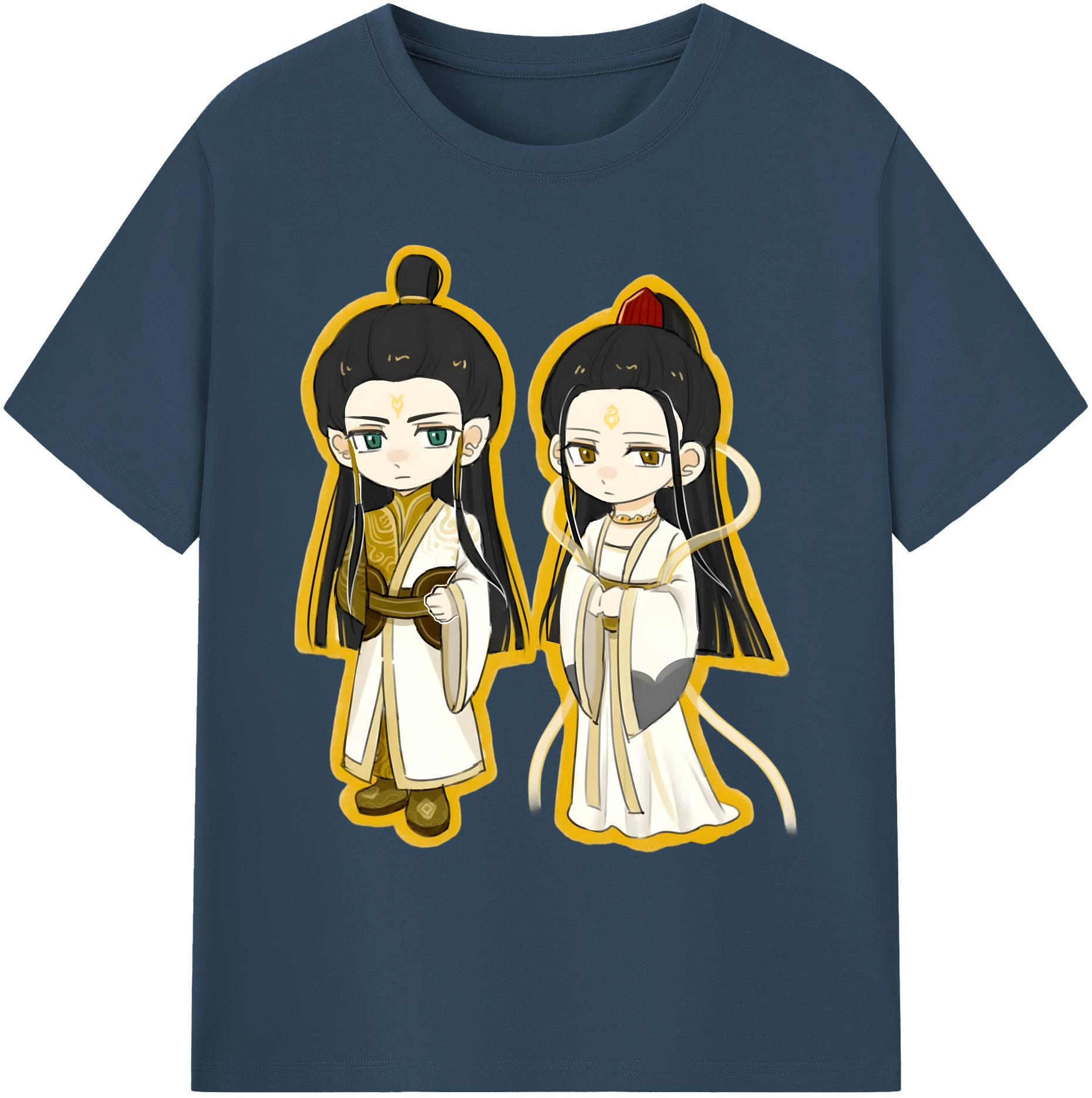 （画像用） Ne Zha 2 ナタ 魔童の大暴れ 綿100％ メンズ半袖Tシャツ｜肌触りやわらか＆通気性