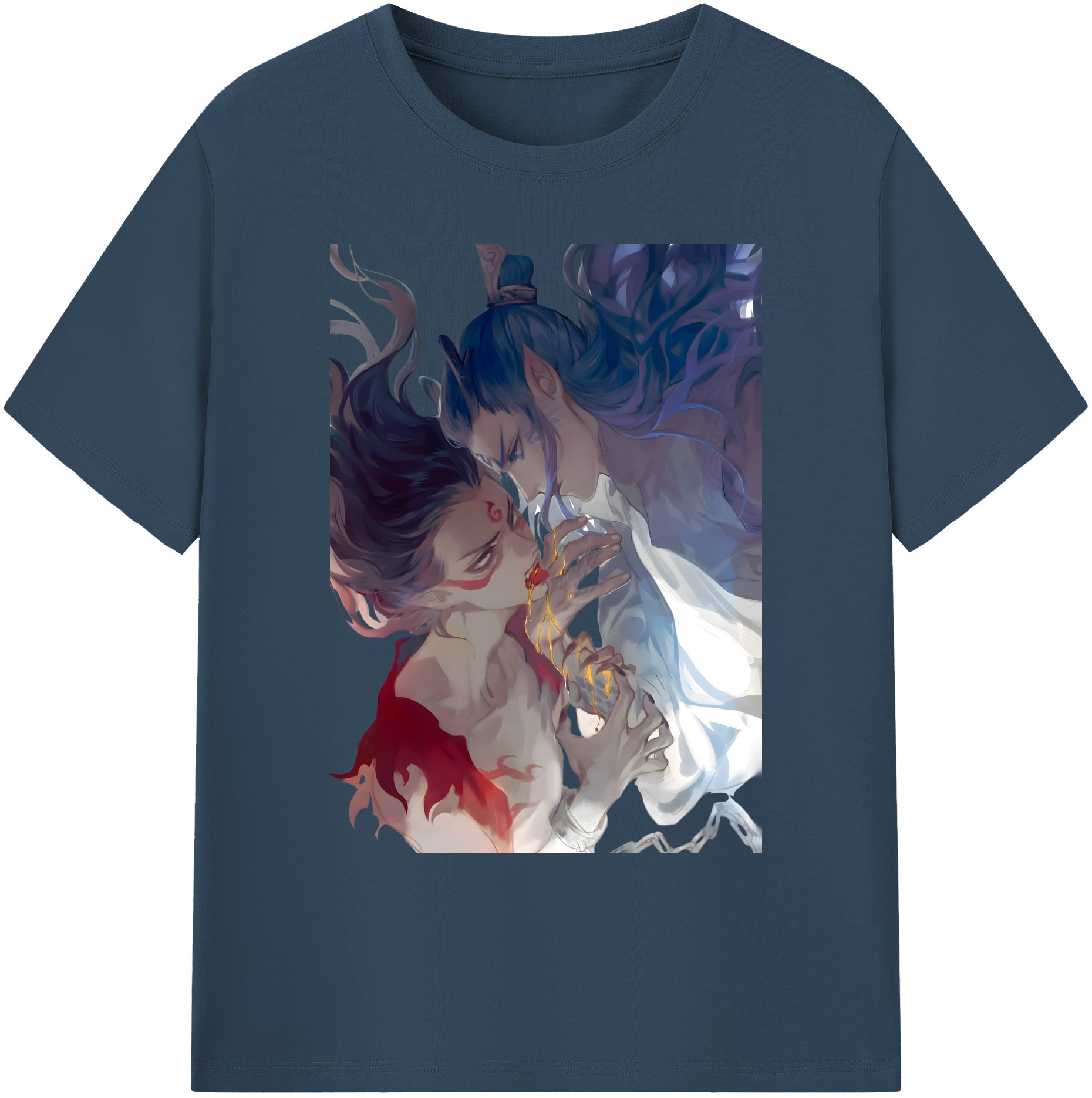 （画像用） Ne Zha 2 ナタ 魔童の大暴れ 綿100％ メンズ半袖Tシャツ｜肌触りやわらか＆通気性
