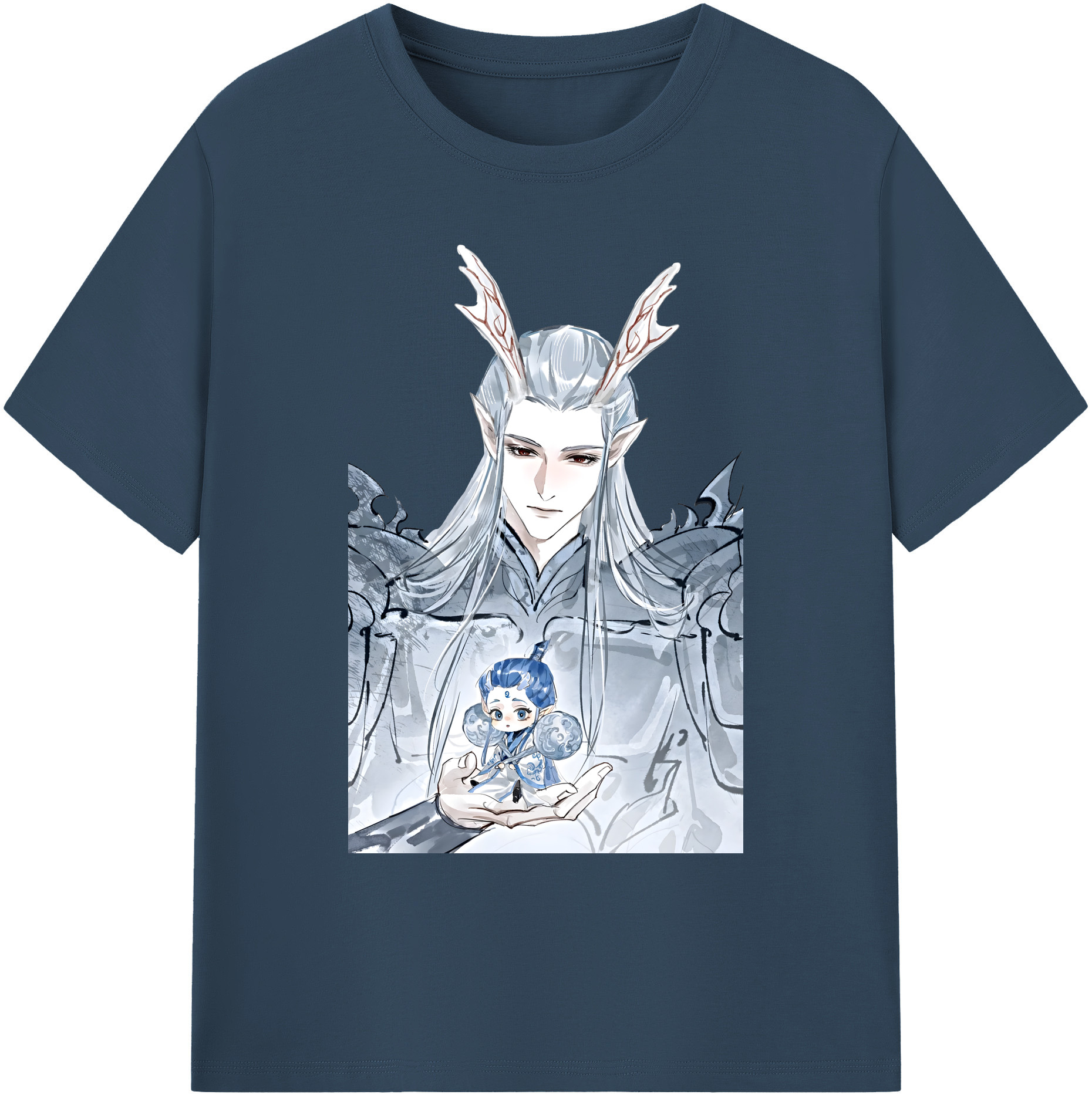 （画像用） Ne Zha 2 ナタ 魔童の大暴れ 綿100％ メンズ半袖Tシャツ｜肌触りやわらか＆通気性