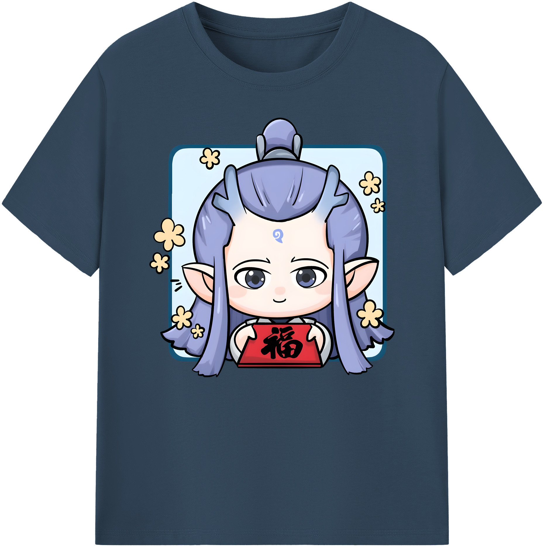 （画像用） Ne Zha 2 ナタ 魔童の大暴れ 綿100％ メンズ半袖Tシャツ｜肌触りやわらか＆通気性