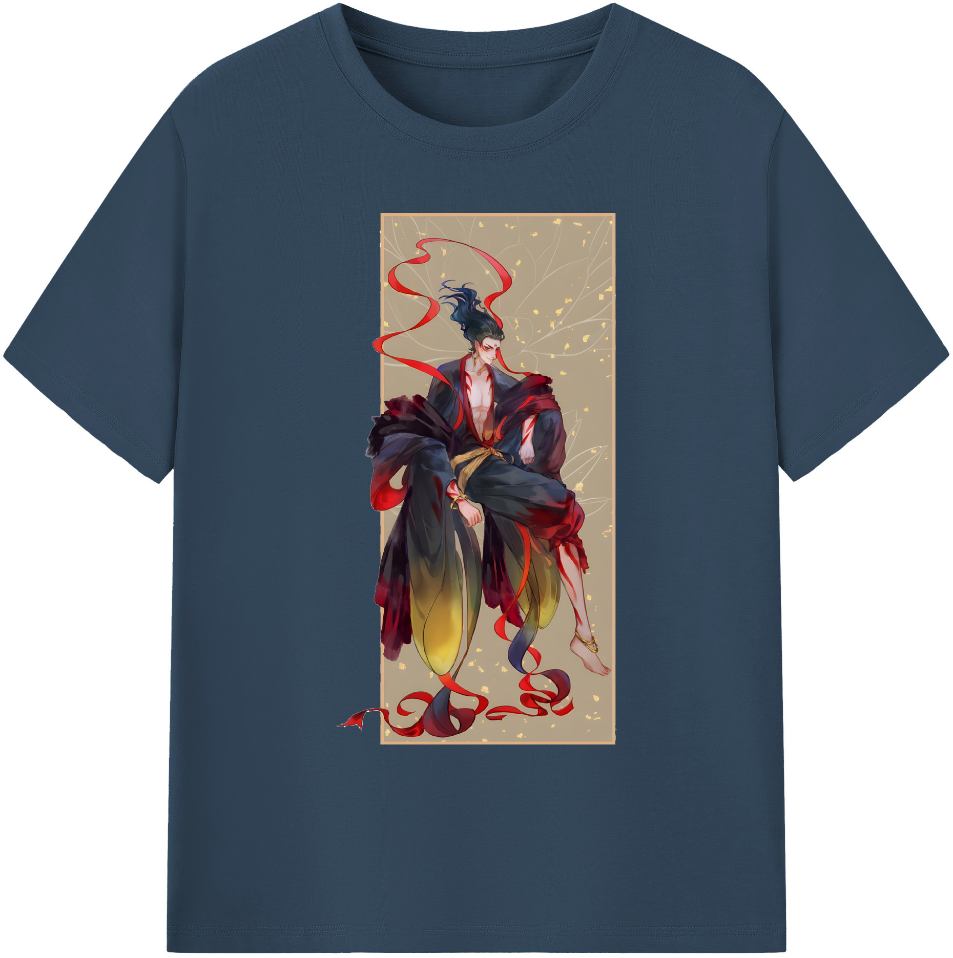 （画像用） Ne Zha 2 ナタ 魔童の大暴れ 綿100％ メンズ半袖Tシャツ｜肌触りやわらか＆通気性