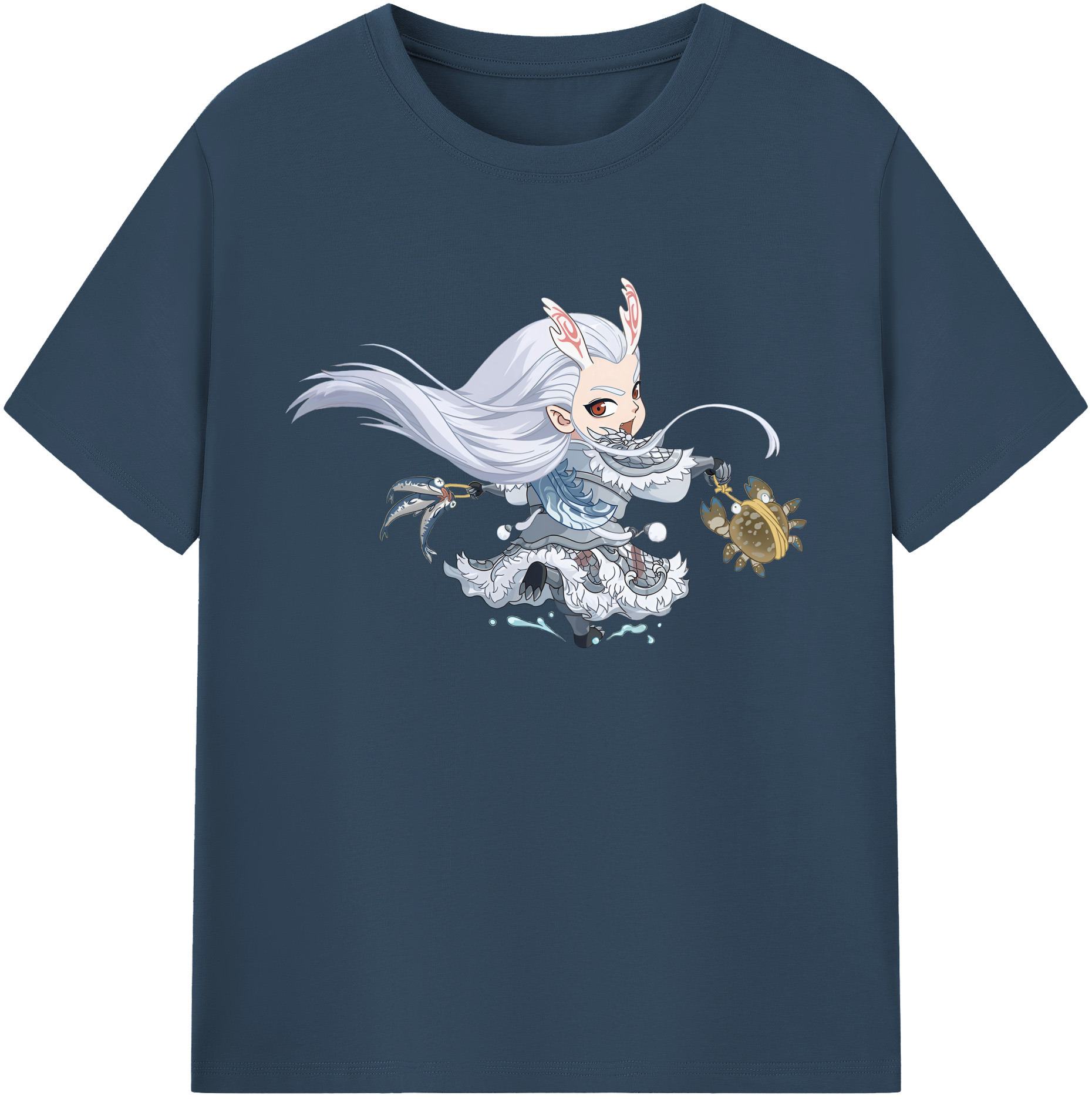 （画像用） Ne Zha 2 ナタ 魔童の大暴れ 綿100％ メンズ半袖Tシャツ｜肌触りやわらか＆通気性