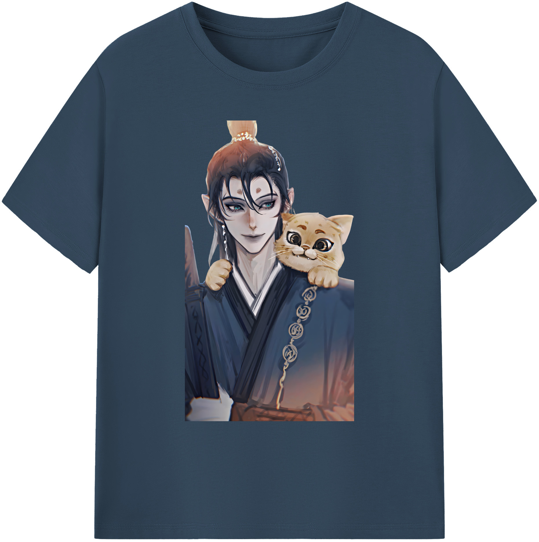 （画像用） Ne Zha 2 ナタ 魔童の大暴れ 綿100％ メンズ半袖Tシャツ｜肌触りやわらか＆通気性