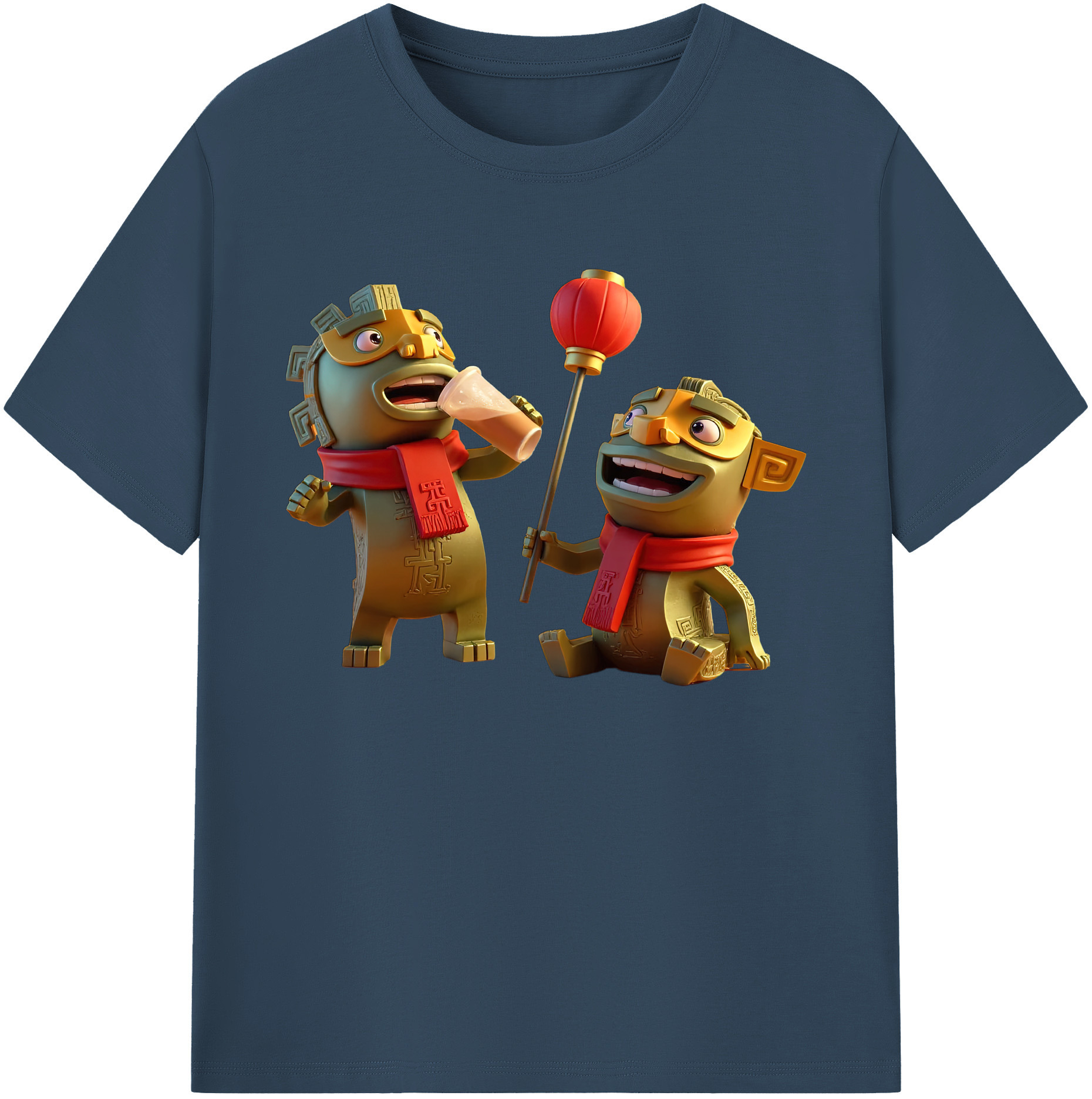 （画像用） Ne Zha 2 ナタ 魔童の大暴れ 綿100％ メンズ半袖Tシャツ｜肌触りやわらか＆通気性