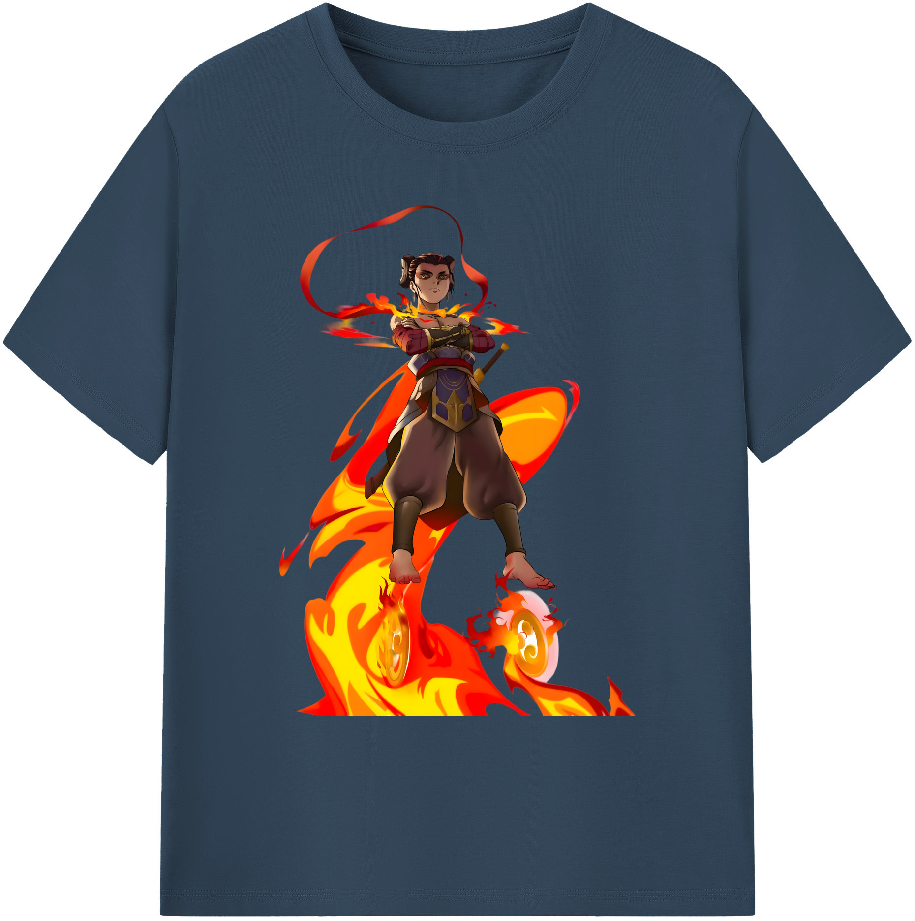 （画像用） Ne Zha 2 ナタ 魔童の大暴れ 綿100％ メンズ半袖Tシャツ｜肌触りやわらか＆通気性