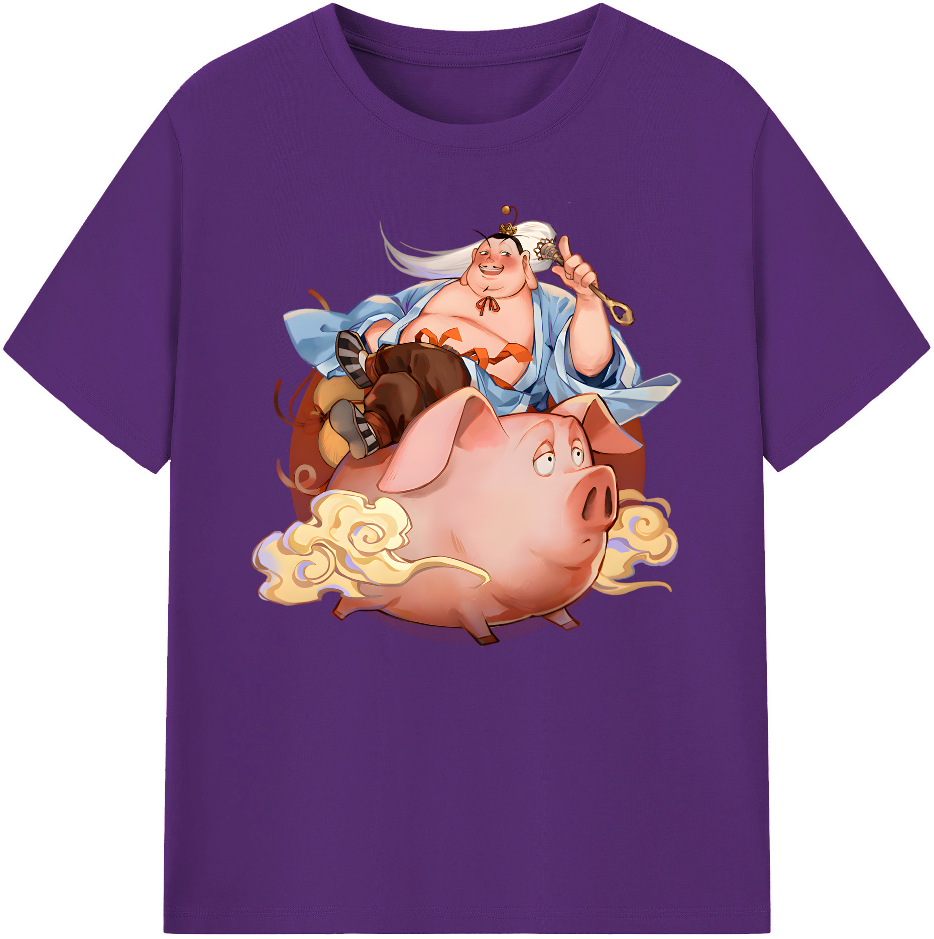 （画像用） Ne Zha 2 ナタ 魔童の大暴れ 綿100％ メンズ半袖Tシャツ｜肌触りやわらか＆通気性