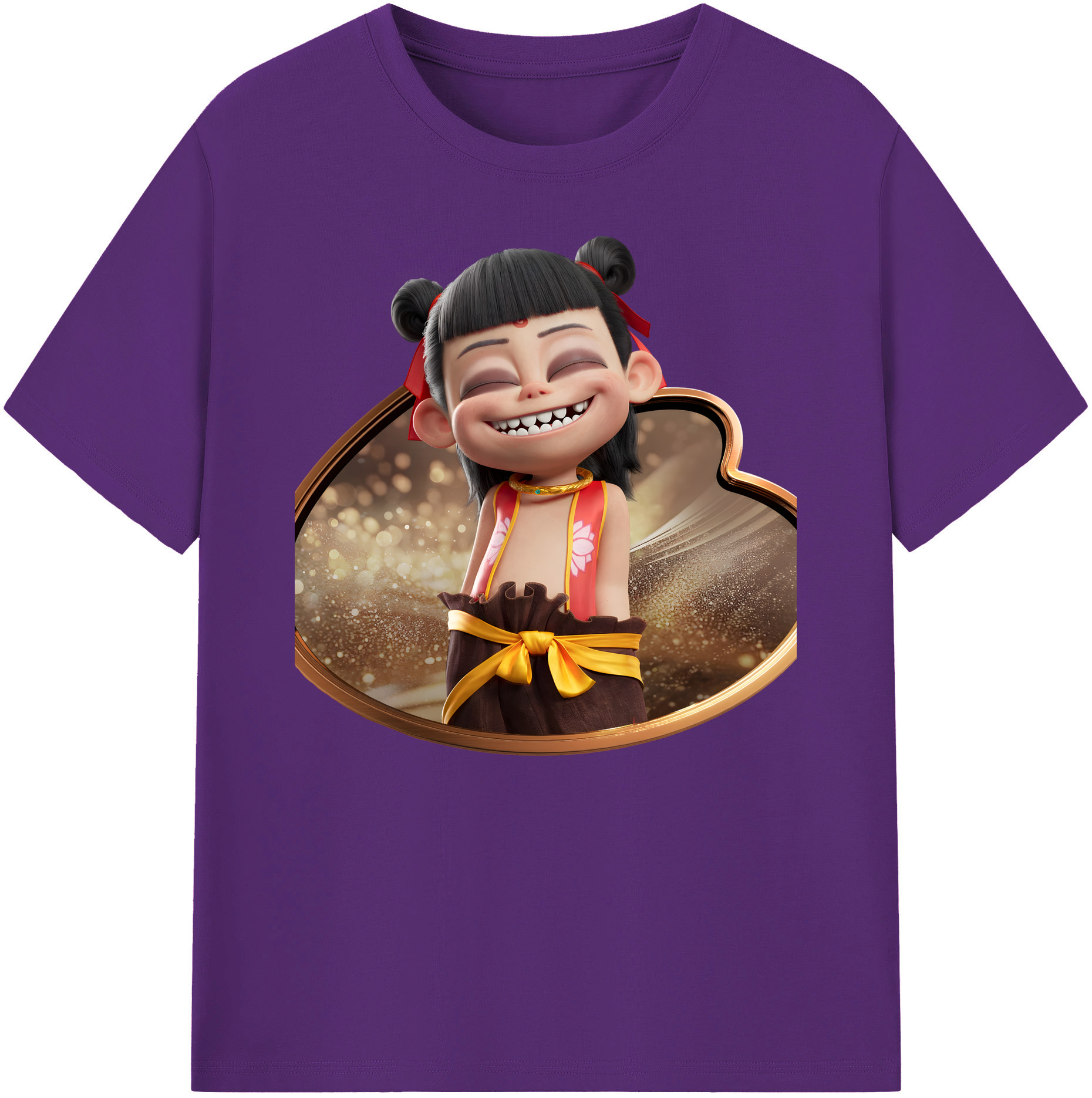 （画像用） Ne Zha 2 ナタ 魔童の大暴れ 綿100％ メンズ半袖Tシャツ｜肌触りやわらか＆通気性