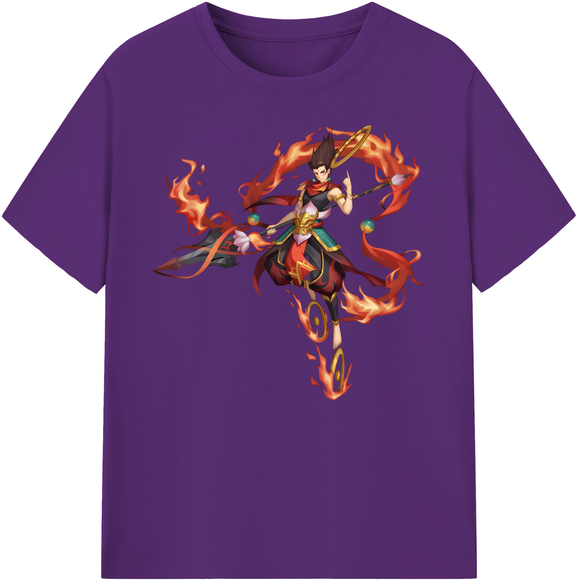 （画像用） Ne Zha 2 ナタ 魔童の大暴れ 綿100％ メンズ半袖Tシャツ｜肌触りやわらか＆通気性