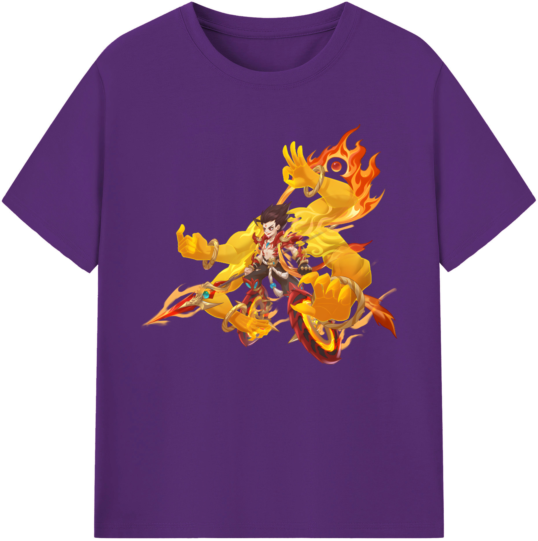 （画像用） Ne Zha 2 ナタ 魔童の大暴れ 綿100％ メンズ半袖Tシャツ｜肌触りやわらか＆通気性