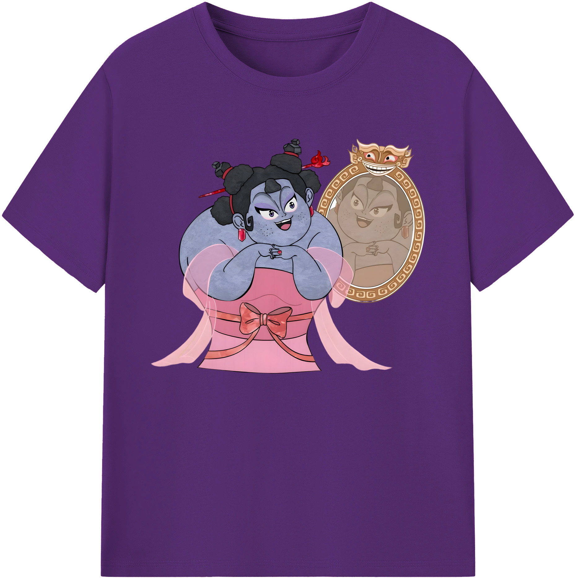 （画像用） Ne Zha 2 ナタ 魔童の大暴れ 綿100％ メンズ半袖Tシャツ｜肌触りやわらか＆通気性