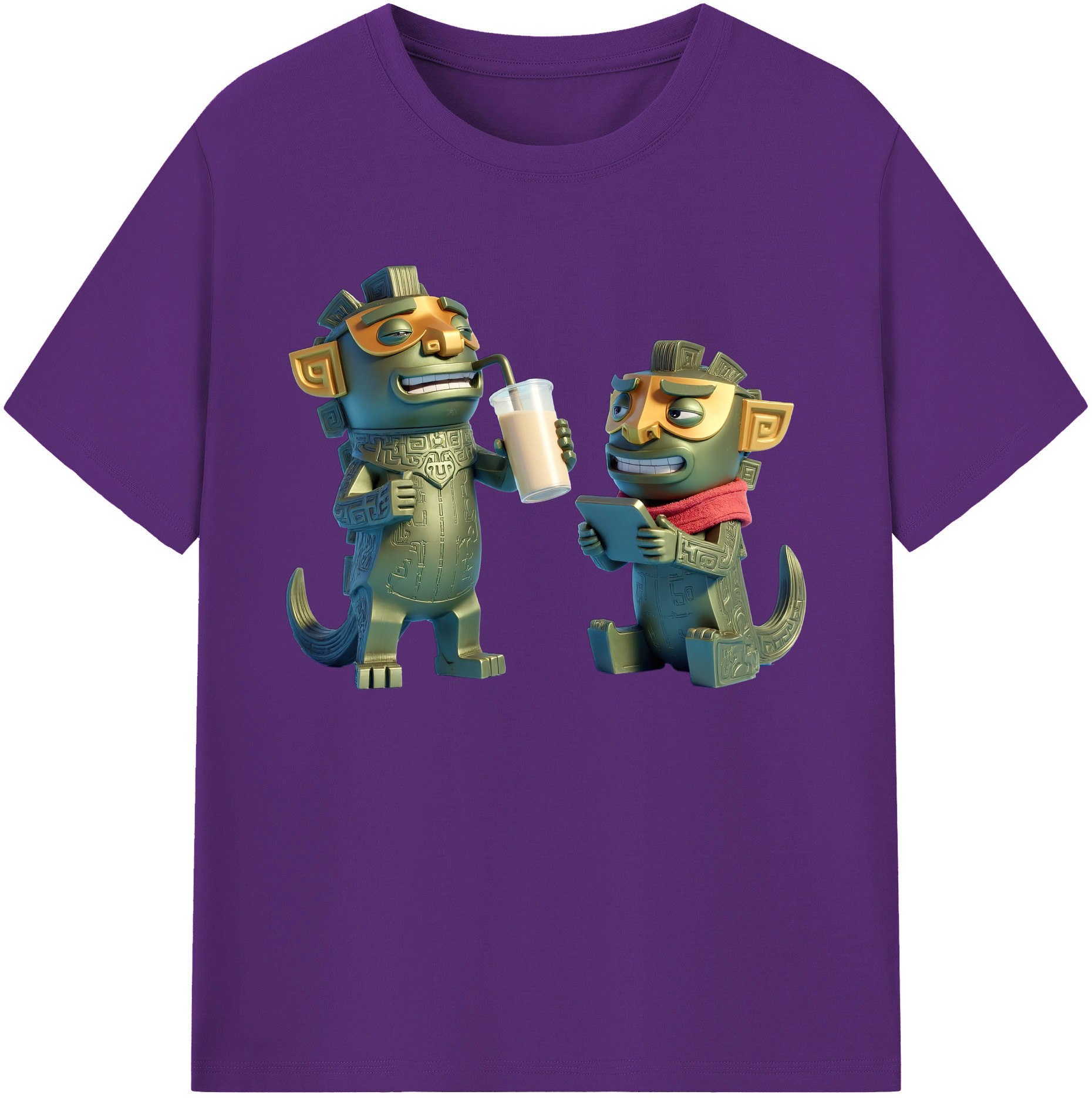 （画像用） Ne Zha 2 ナタ 魔童の大暴れ 綿100％ メンズ半袖Tシャツ｜肌触りやわらか＆通気性
