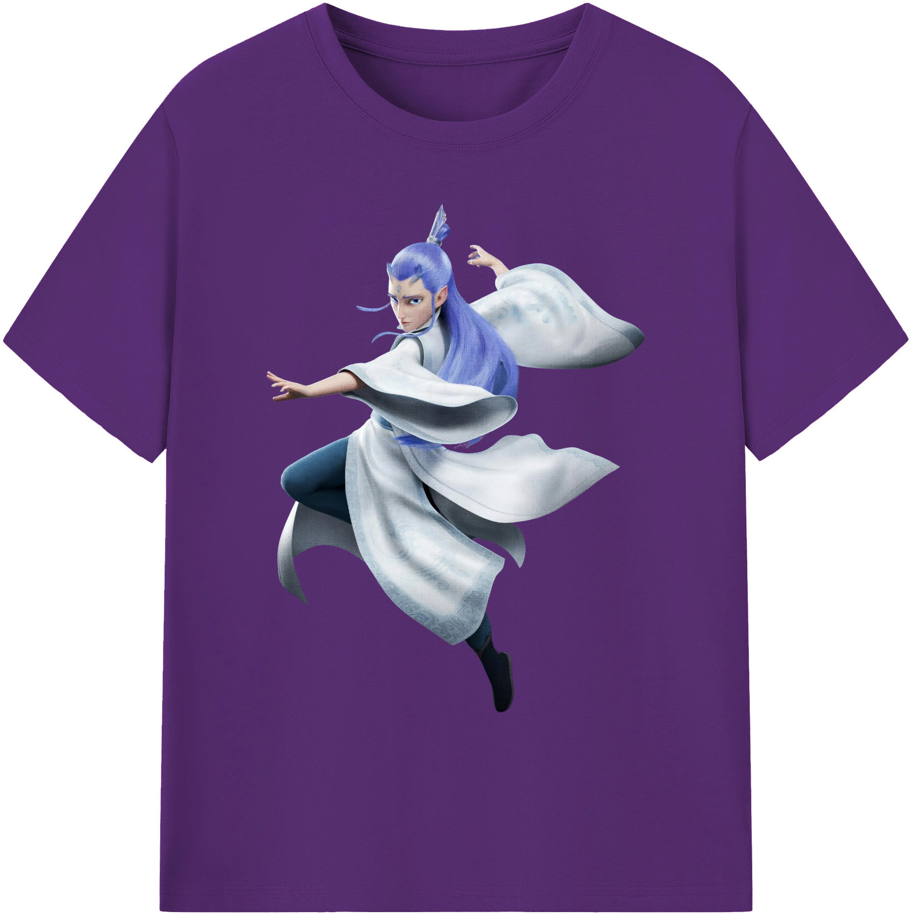 （画像用） Ne Zha 2 ナタ 魔童の大暴れ 綿100％ メンズ半袖Tシャツ｜肌触りやわらか＆通気性