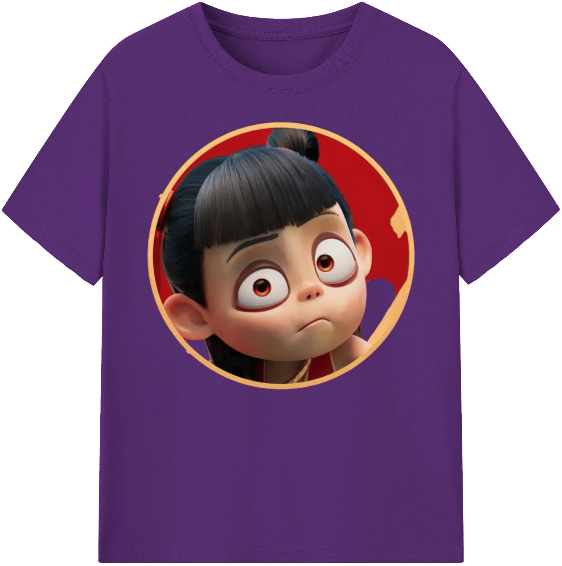 （画像用） Ne Zha 2 ナタ 魔童の大暴れ 綿100％ メンズ半袖Tシャツ｜肌触りやわらか＆通気性