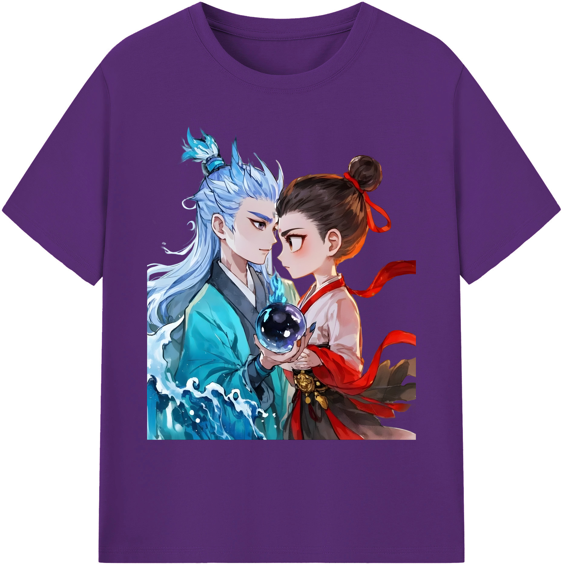 （画像用） Ne Zha 2 ナタ 魔童の大暴れ 綿100％ メンズ半袖Tシャツ｜肌触りやわらか＆通気性