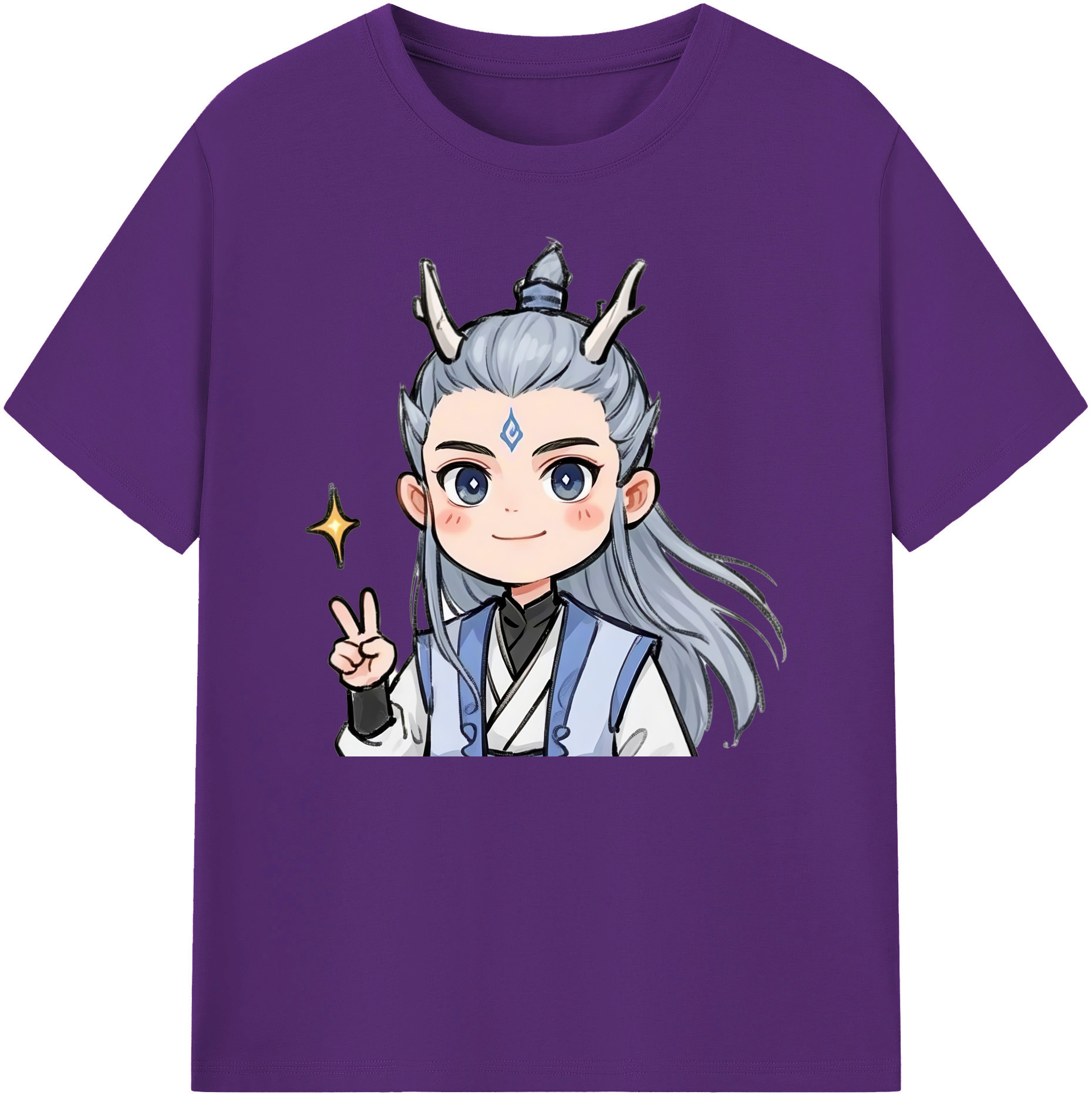 （画像用） Ne Zha 2 ナタ 魔童の大暴れ 綿100％ メンズ半袖Tシャツ｜肌触りやわらか＆通気性
