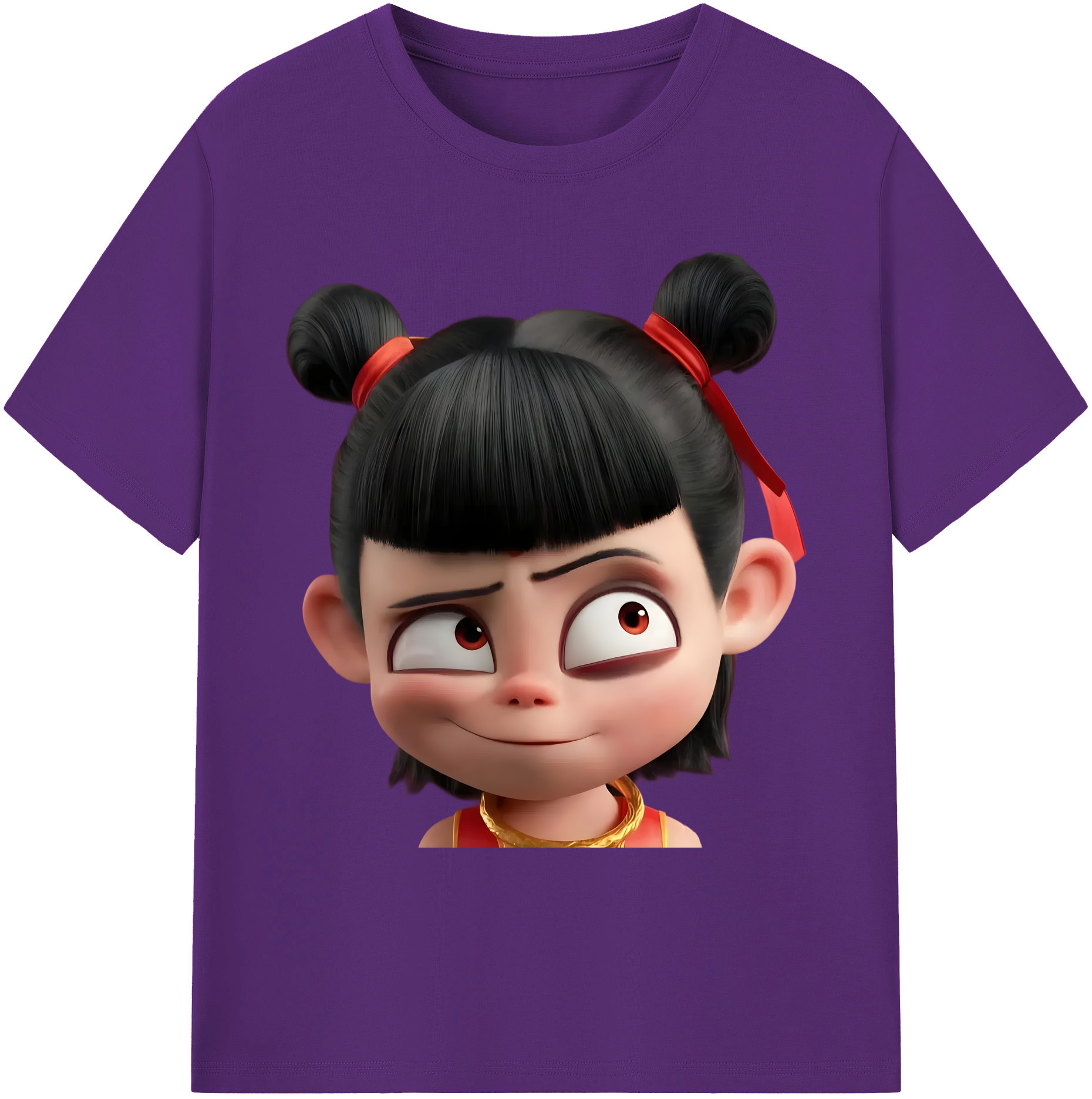 （画像用） Ne Zha 2 ナタ 魔童の大暴れ 綿100％ メンズ半袖Tシャツ｜肌触りやわらか＆通気性