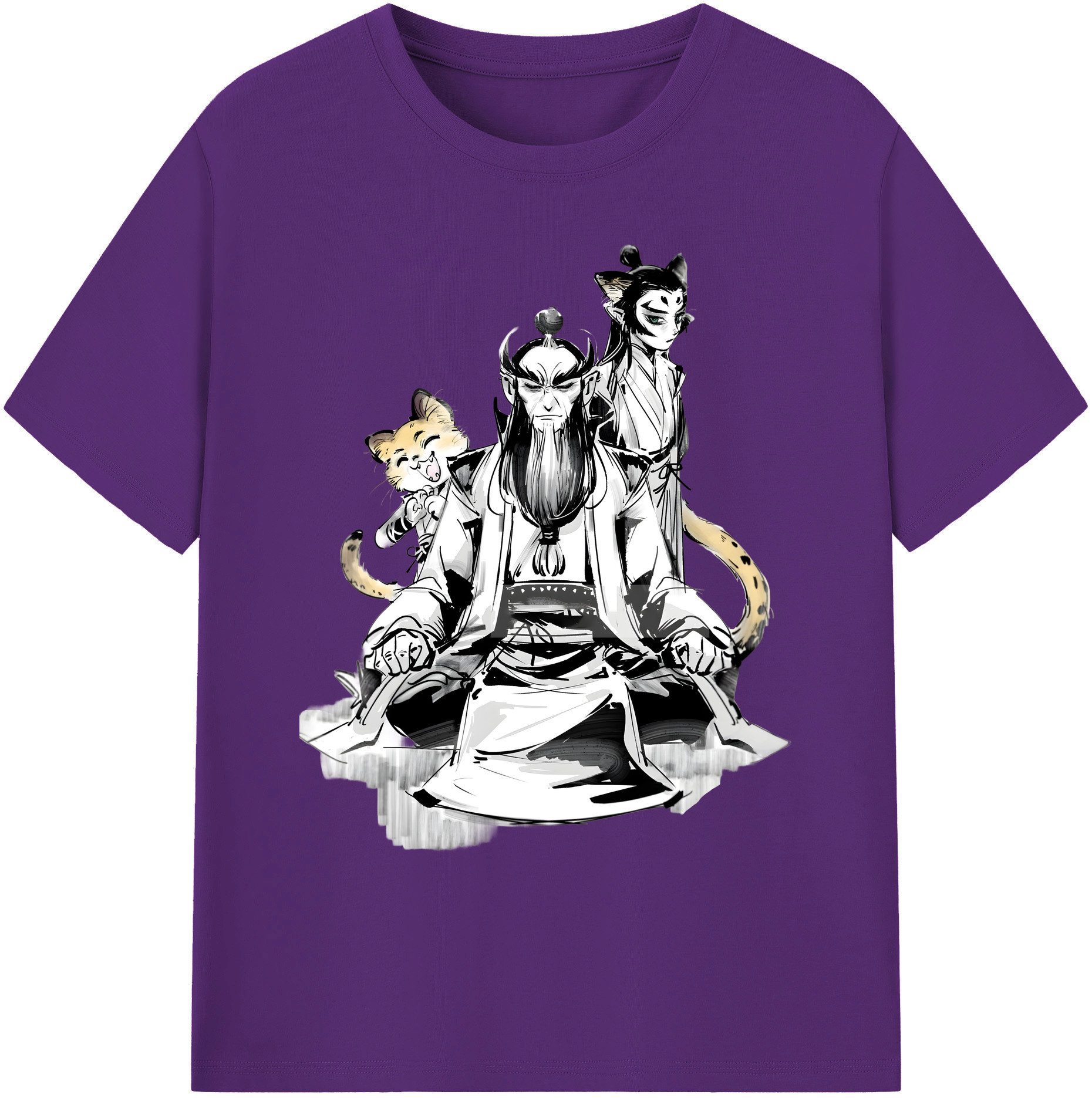 （画像用） Ne Zha 2 ナタ 魔童の大暴れ 綿100％ メンズ半袖Tシャツ｜肌触りやわらか＆通気性