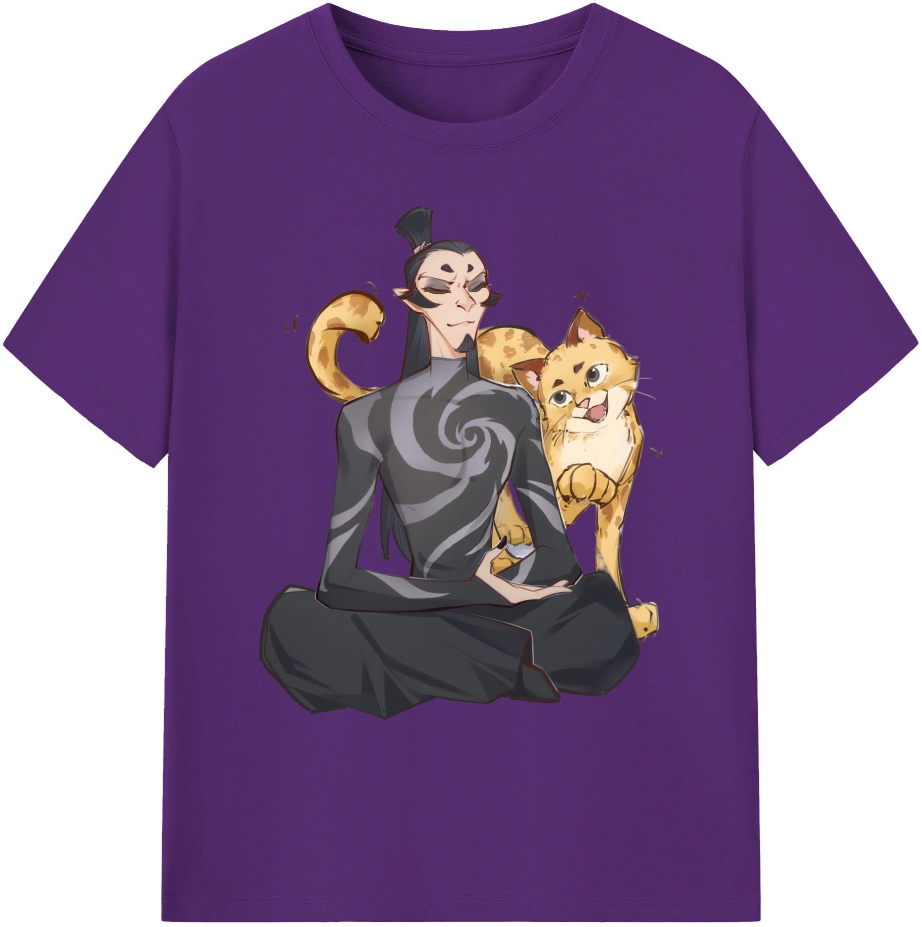 （画像用） Ne Zha 2 ナタ 魔童の大暴れ 綿100％ メンズ半袖Tシャツ｜肌触りやわらか＆通気性