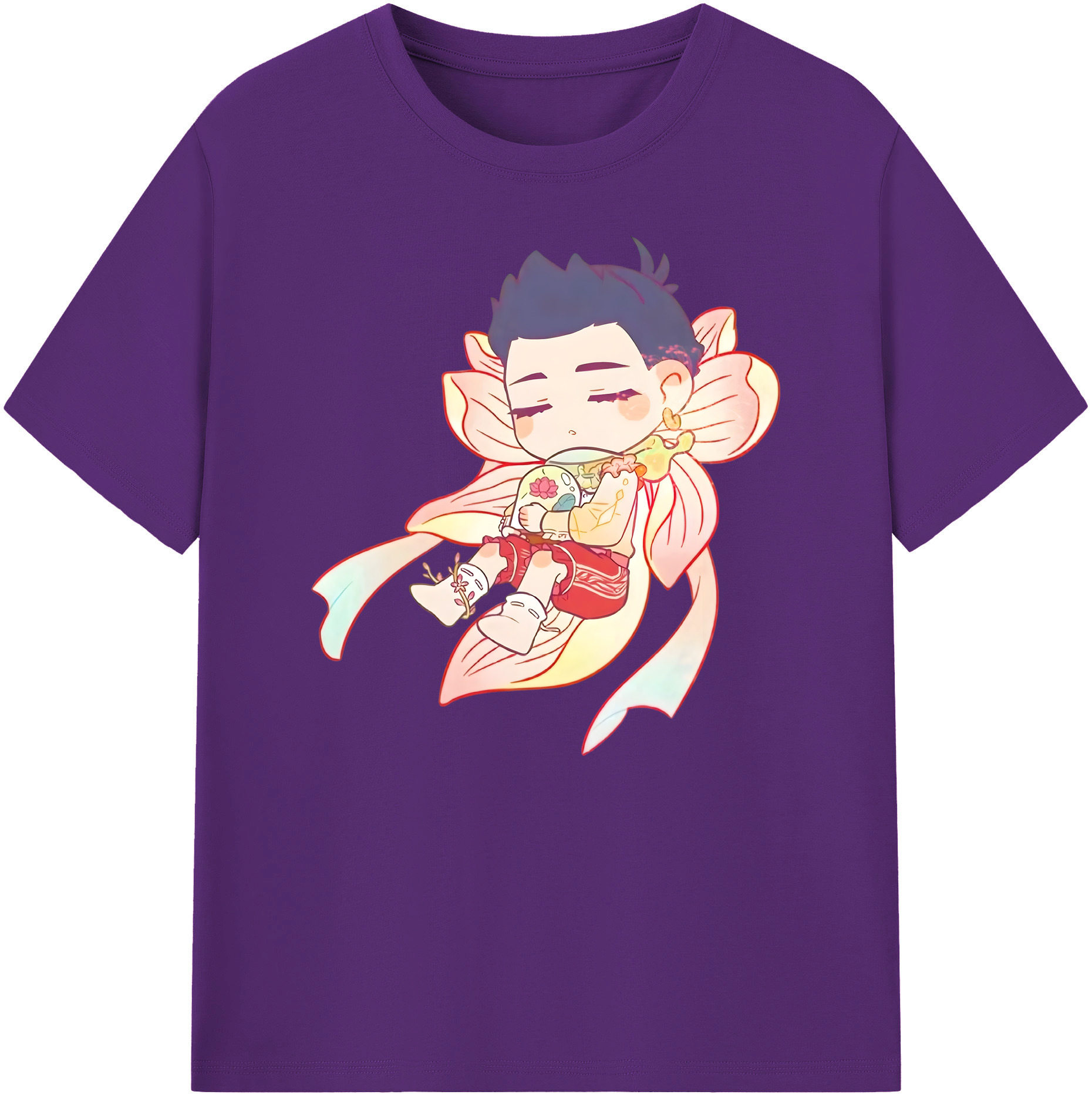 （画像用） Ne Zha 2 ナタ 魔童の大暴れ 綿100％ メンズ半袖Tシャツ｜肌触りやわらか＆通気性