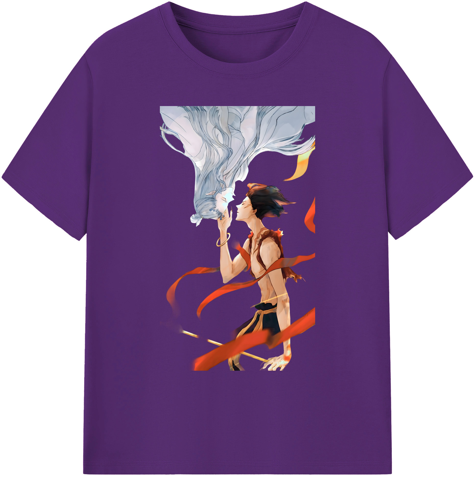 （画像用） Ne Zha 2 ナタ 魔童の大暴れ 綿100％ メンズ半袖Tシャツ｜肌触りやわらか＆通気性