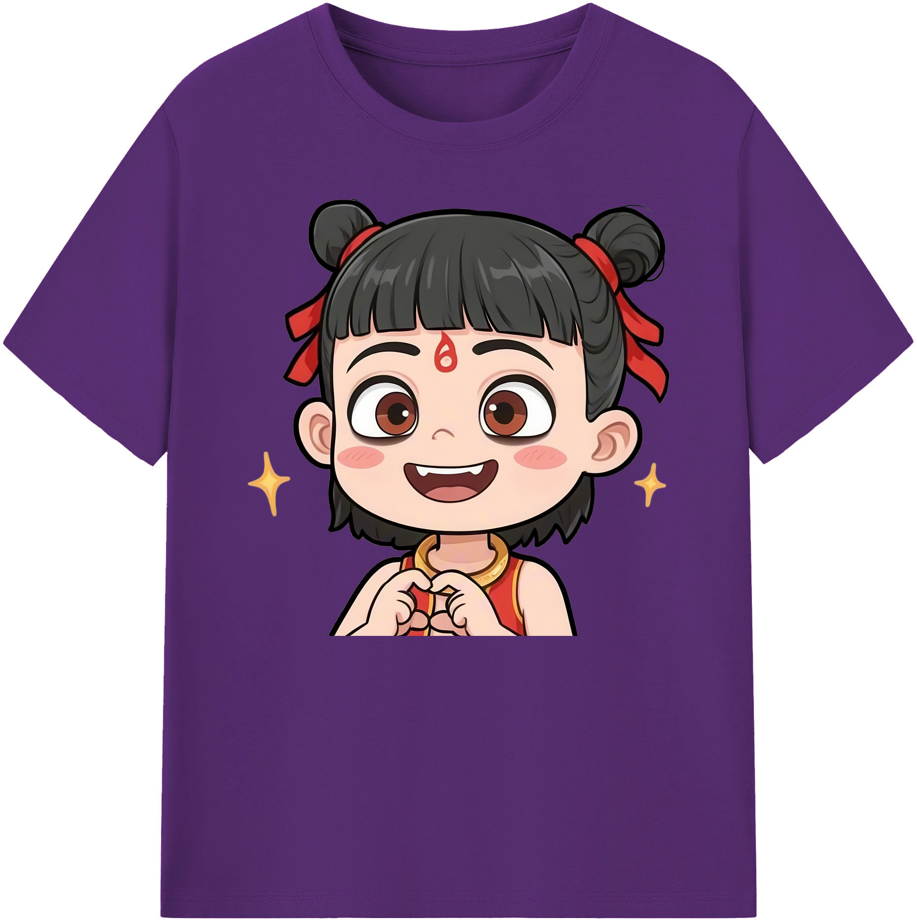 （画像用） Ne Zha 2 ナタ 魔童の大暴れ 綿100％ メンズ半袖Tシャツ｜肌触りやわらか＆通気性