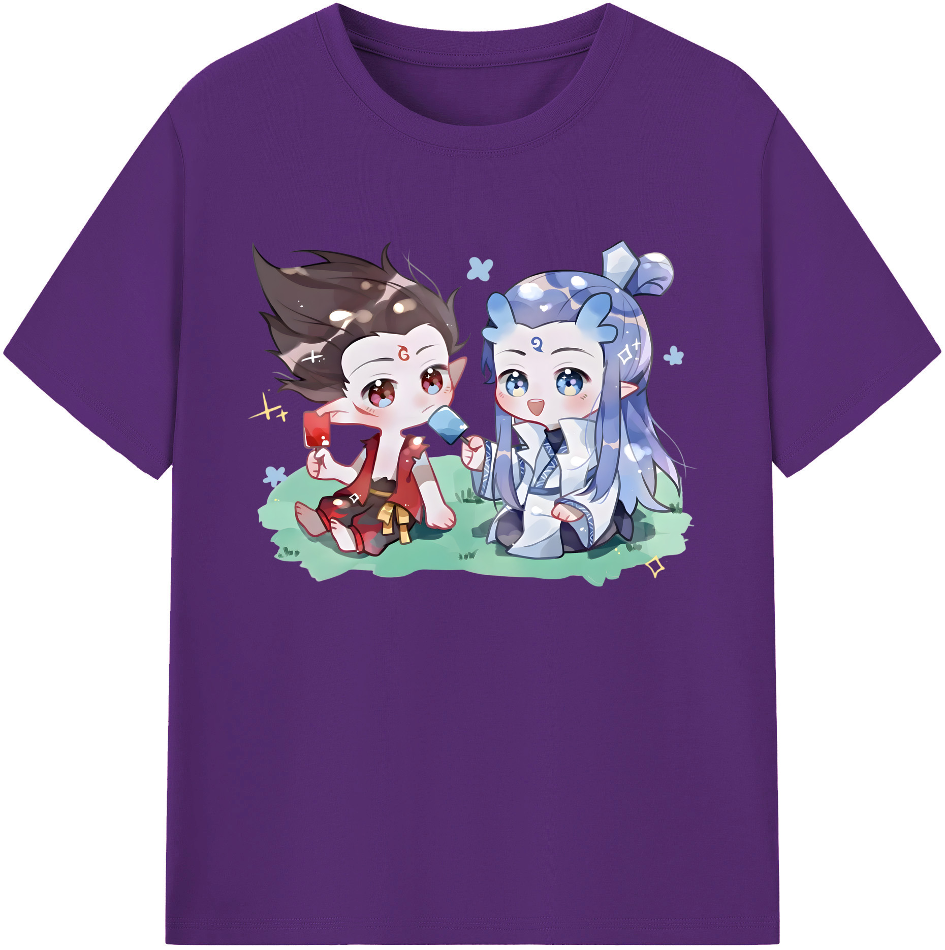 （画像用） Ne Zha 2 ナタ 魔童の大暴れ 綿100％ メンズ半袖Tシャツ｜肌触りやわらか＆通気性
