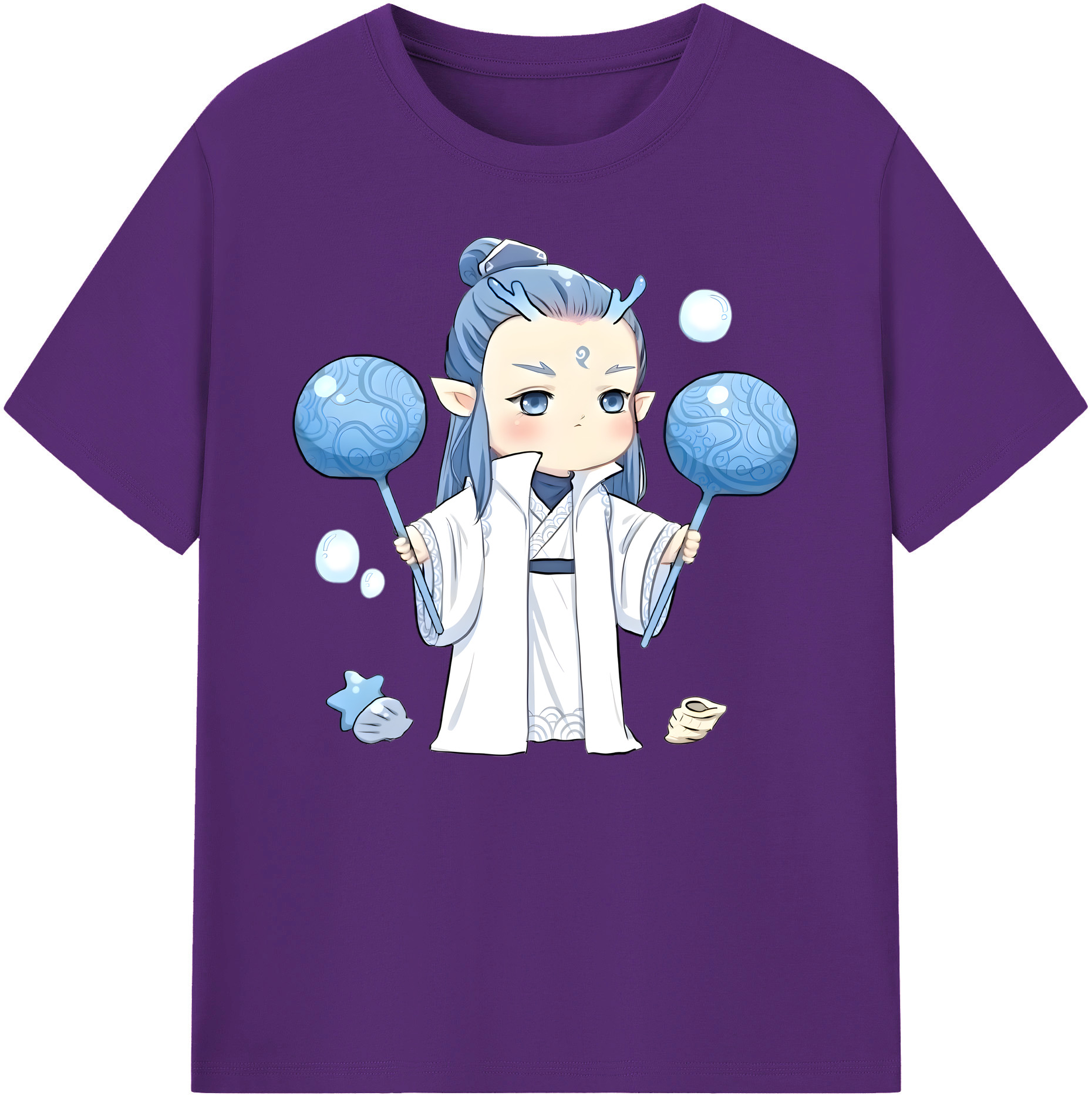 （画像用） Ne Zha 2 ナタ 魔童の大暴れ 綿100％ メンズ半袖Tシャツ｜肌触りやわらか＆通気性