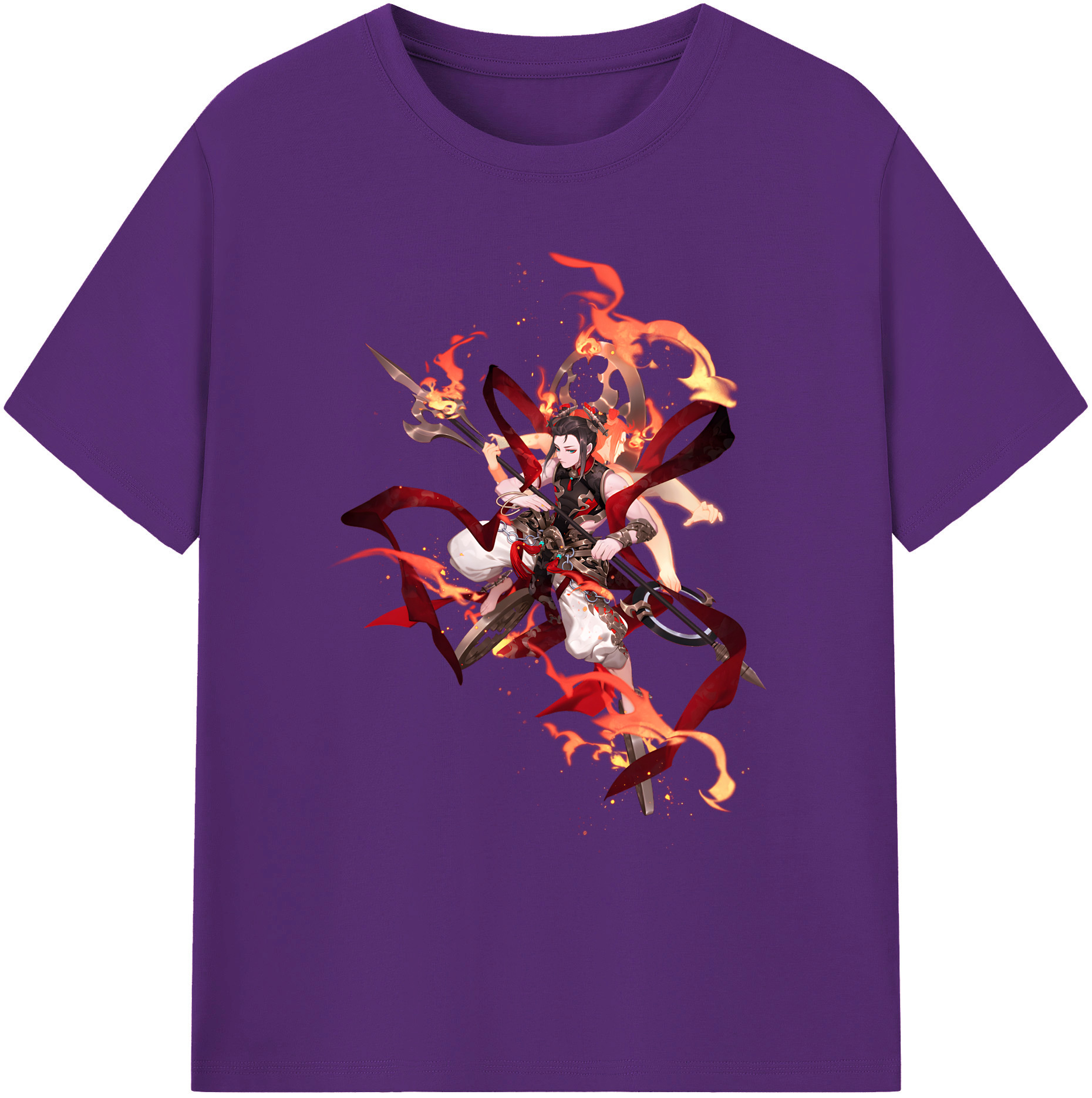 （画像用） Ne Zha 2 ナタ 魔童の大暴れ 綿100％ メンズ半袖Tシャツ｜肌触りやわらか＆通気性
