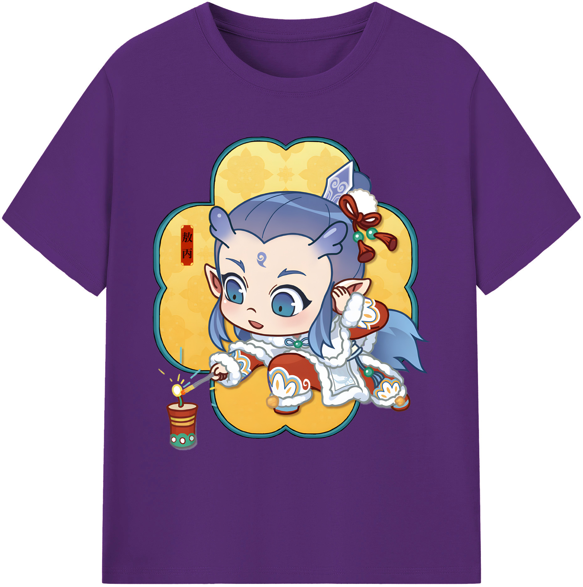 （画像用） Ne Zha 2 ナタ 魔童の大暴れ 綿100％ メンズ半袖Tシャツ｜肌触りやわらか＆通気性