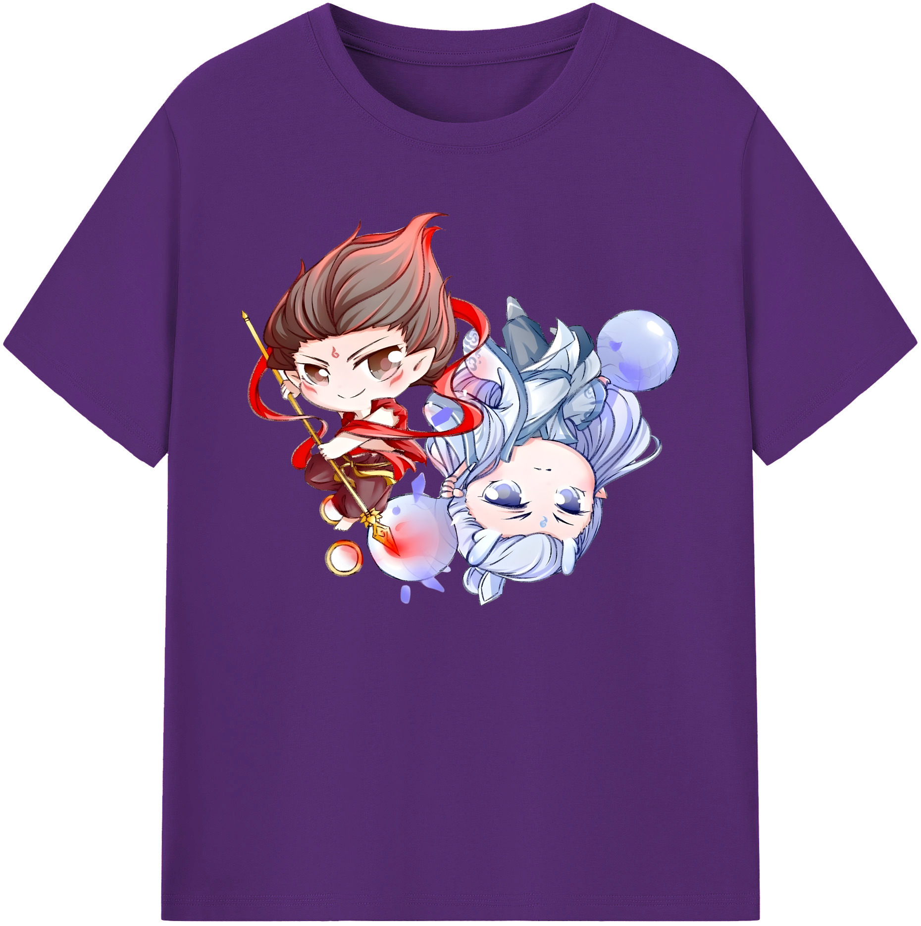 （画像用） Ne Zha 2 ナタ 魔童の大暴れ 綿100％ メンズ半袖Tシャツ｜肌触りやわらか＆通気性