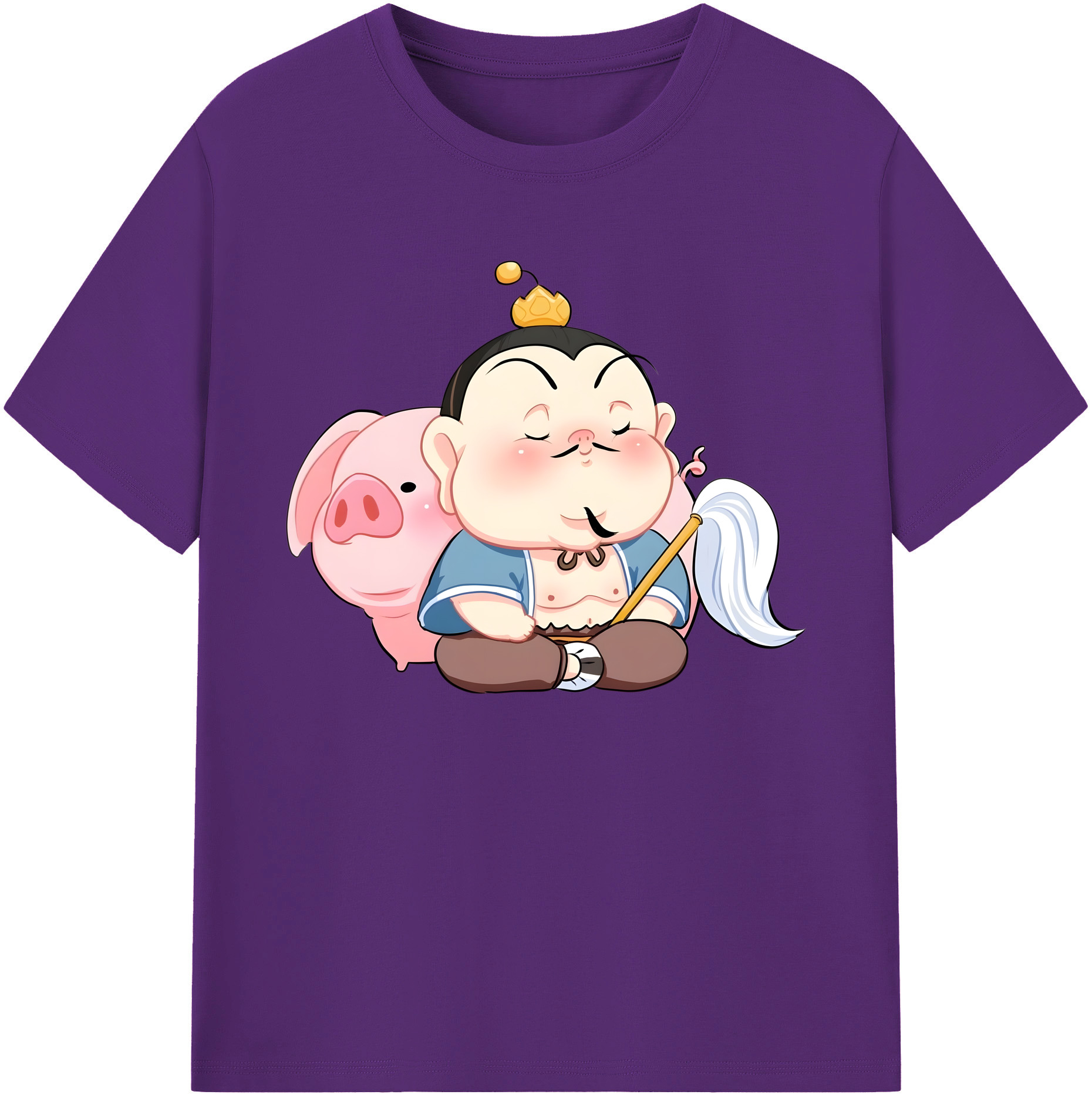 （画像用） Ne Zha 2 ナタ 魔童の大暴れ 綿100％ メンズ半袖Tシャツ｜肌触りやわらか＆通気性